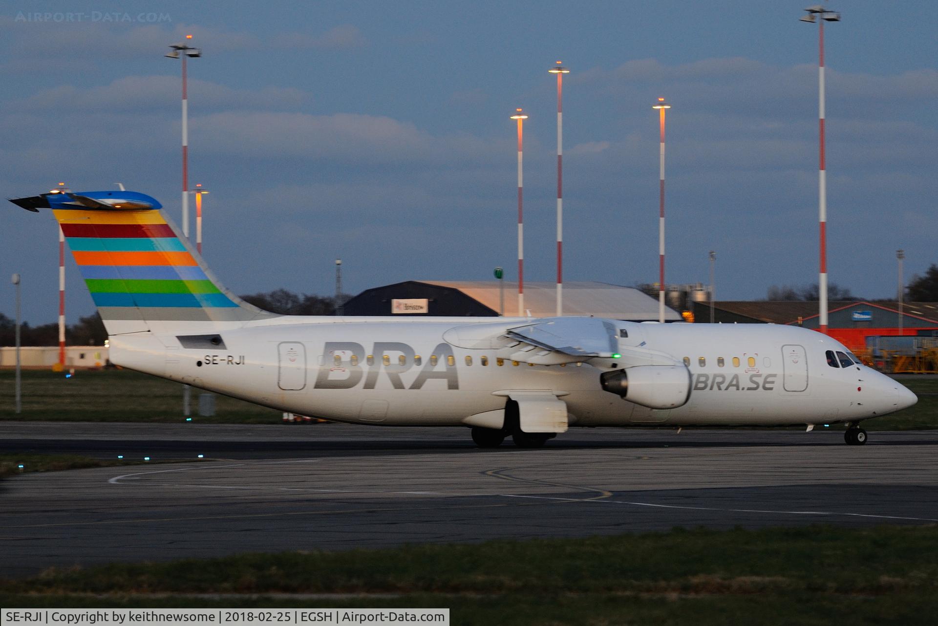 SE-RJI, 1999 British Aerospace Avro 146-RJ100 C/N E3357, From Malmo for Maintenance.