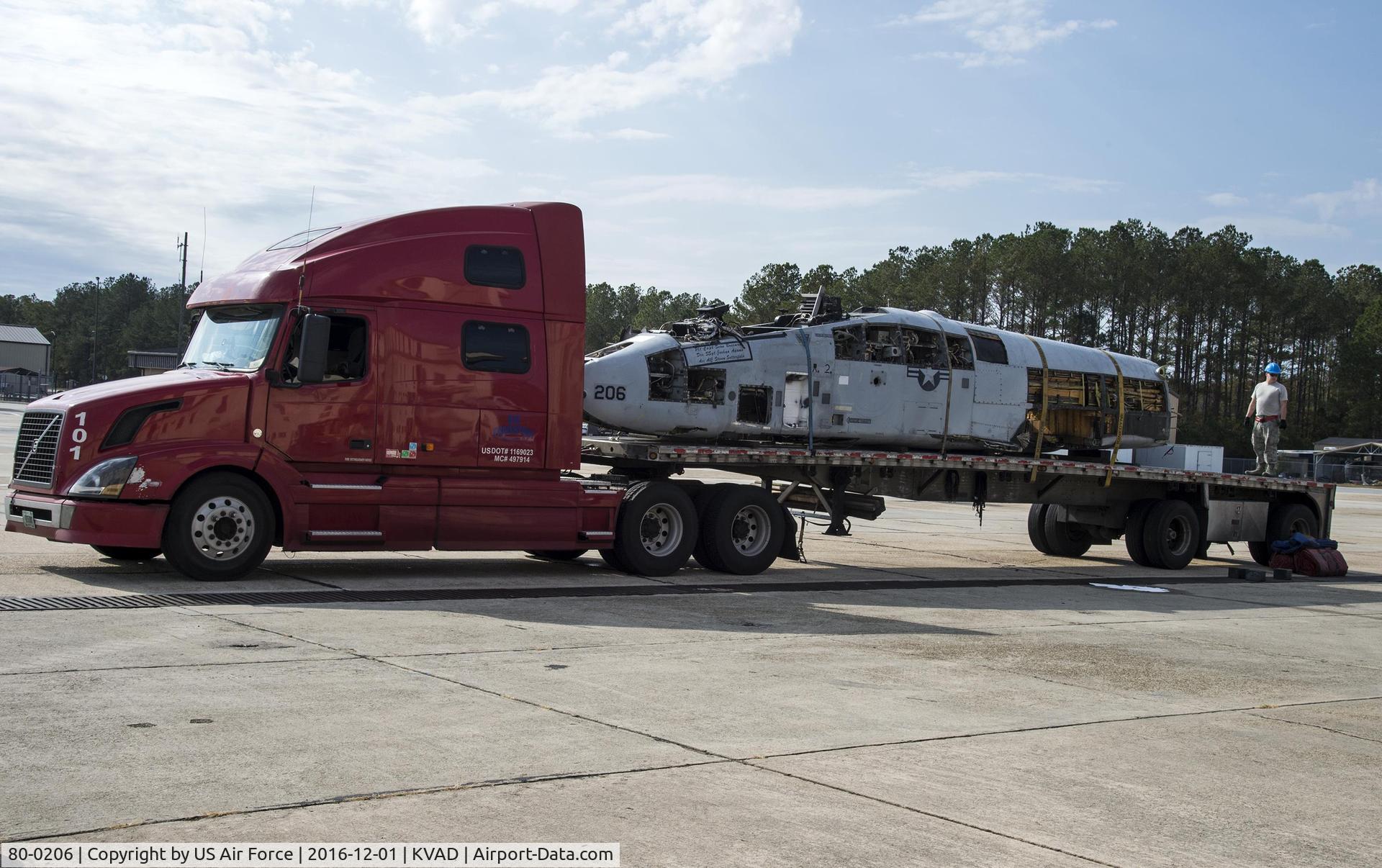 80-0206, 1980 Fairchild Republic A-10A Thunderbolt II C/N A10-0556, Scrapped on 01 Dec 2016