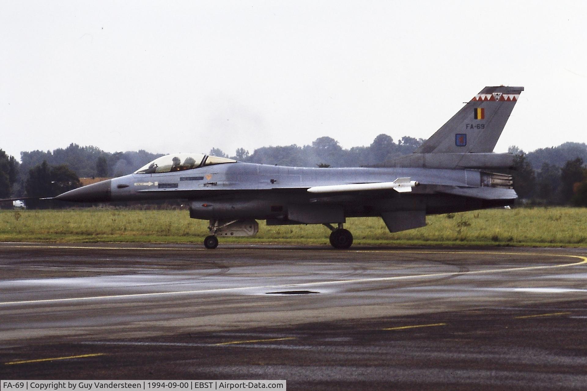 FA-69, 1983 SABCA F-16AM Fighting Falcon C/N 6H-69, BAF demo F-16 at EBST Sept 1994