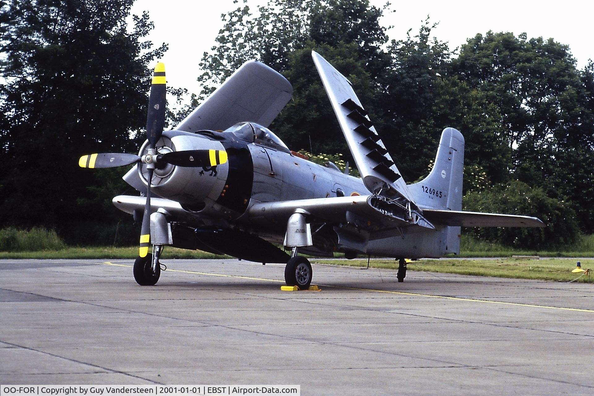 OO-FOR, 1952 Douglas A-1D Skyraider (AD-4NA) C/N 7765, Skyraider 126965 at EBST