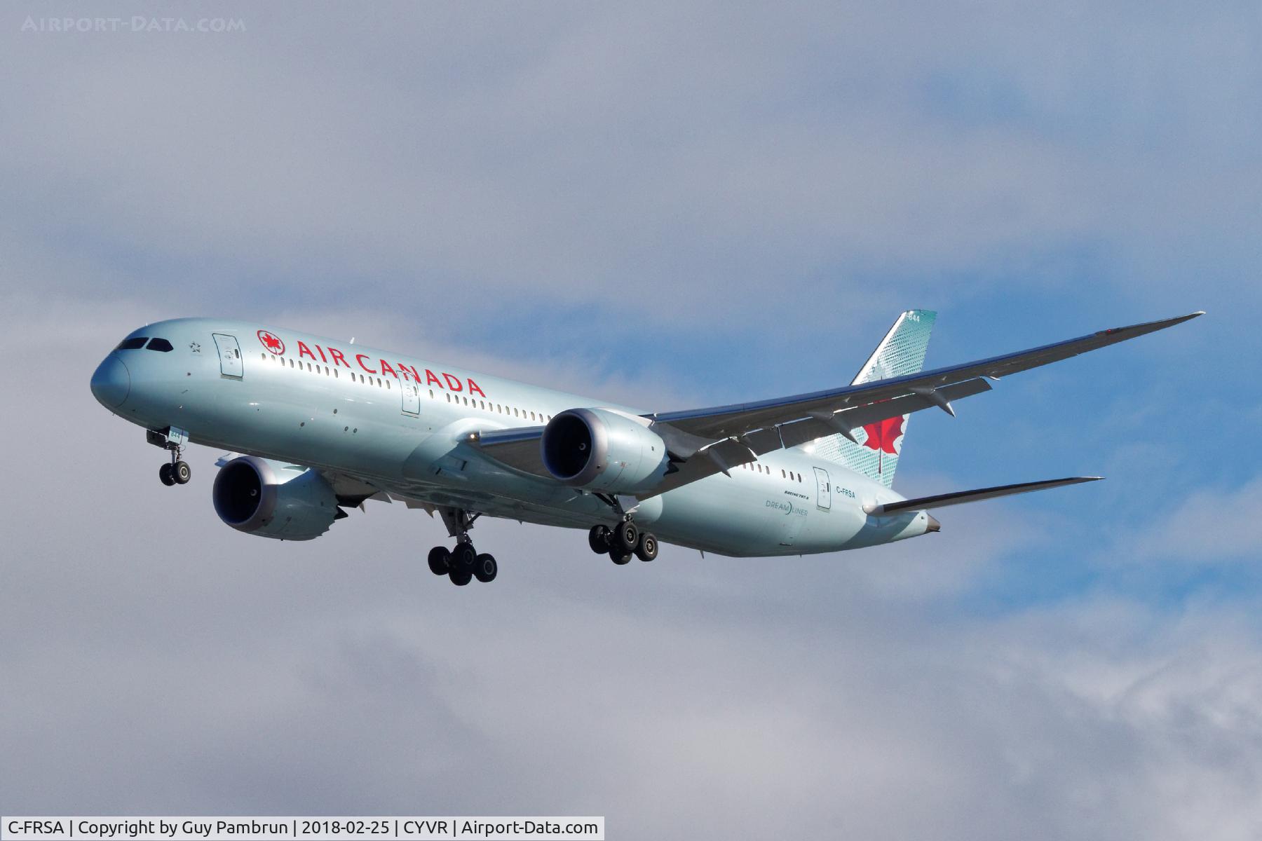 C-FRSA, 2017 Boeing 787-9 Dreamliner C/N 37175, Landing