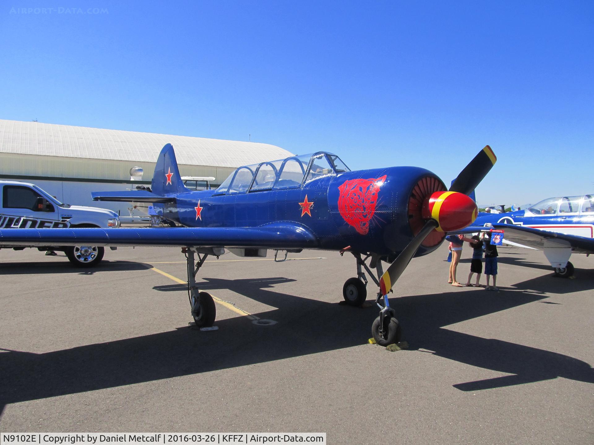 N9102E, 1982 Yakovlev Yak-52 C/N 822301, Falcon Field Municipal Airport OPEN HOUSE 2016