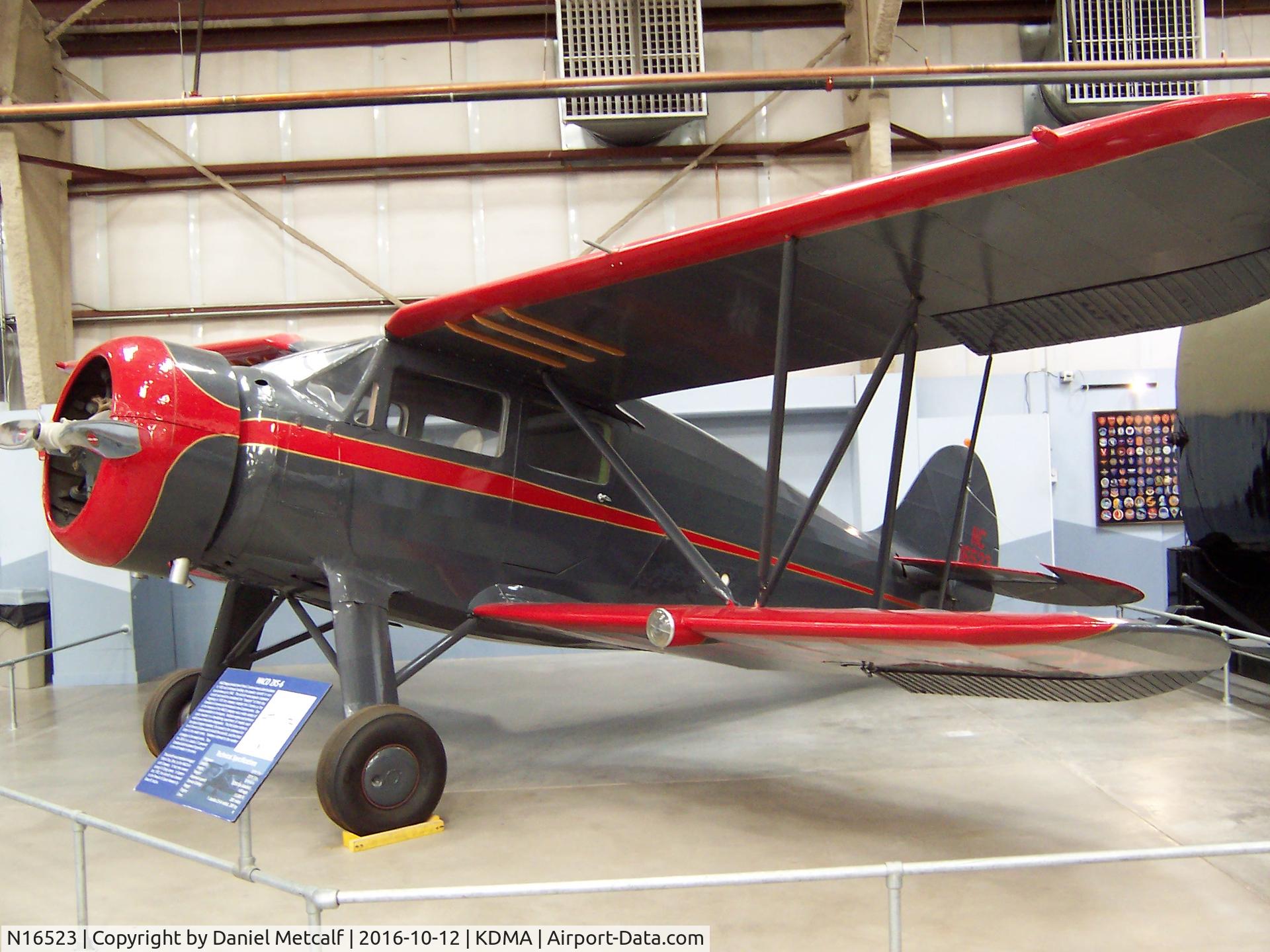 N16523, 1936 Waco ZKS-6 C/N 4512, Pima Air & Space Museum