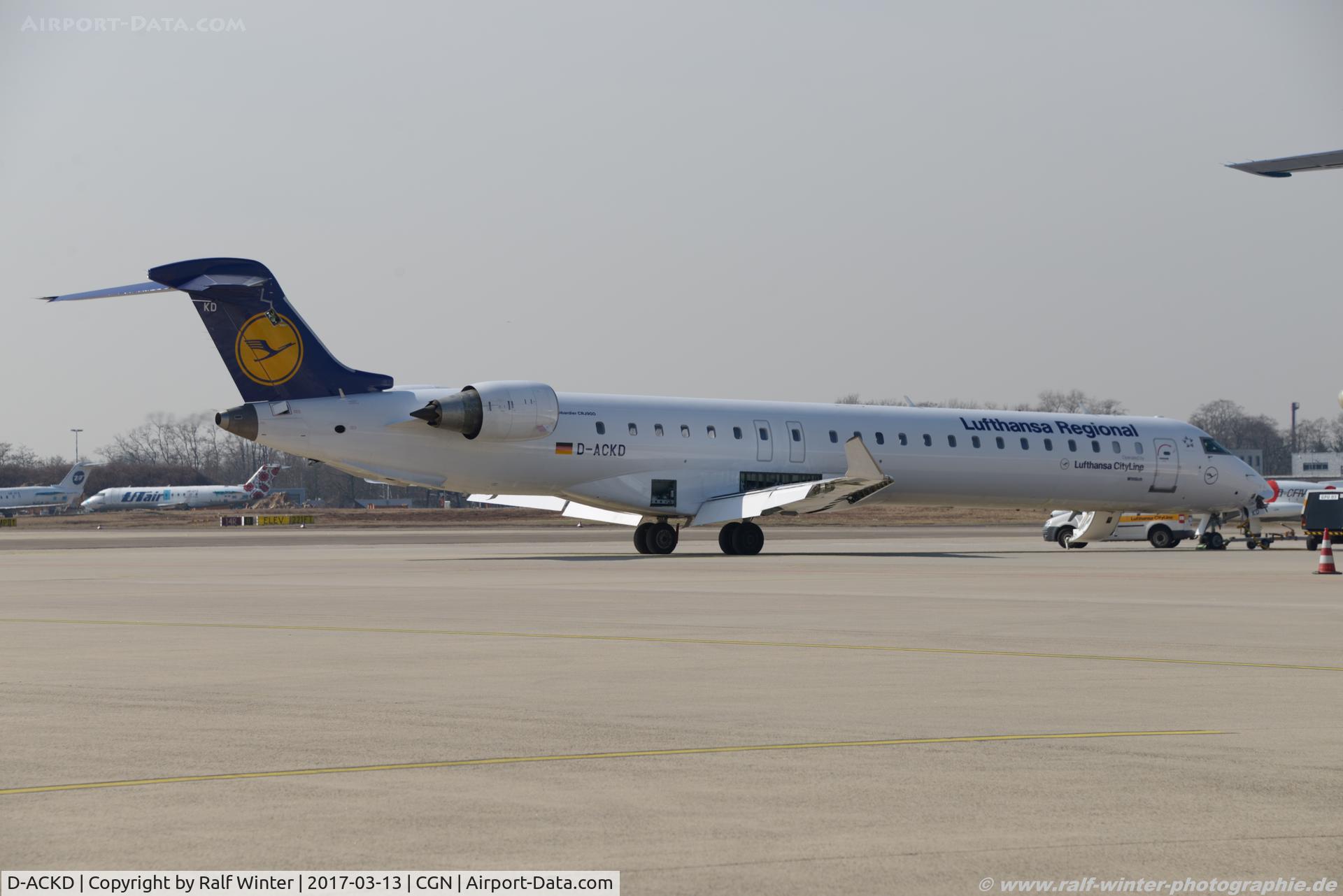 D-ACKD, 2006 Bombardier CRJ-900LR (CL-600-2D24) C/N 15080, Bombardier CL-600-2D24 CRJ-900 - CL CLH Lufthansa CityLine 'Lufthansa Regional' 'Wittlich- 15080 - D-ACKD - 13.03.2017 - CGN