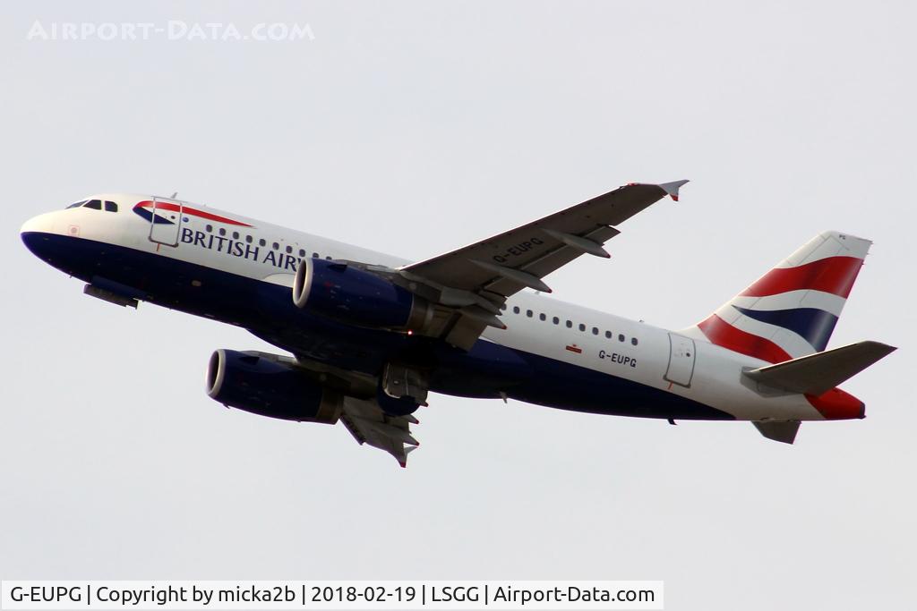 G-EUPG, 2000 Airbus A319-131 C/N 1222, Take off