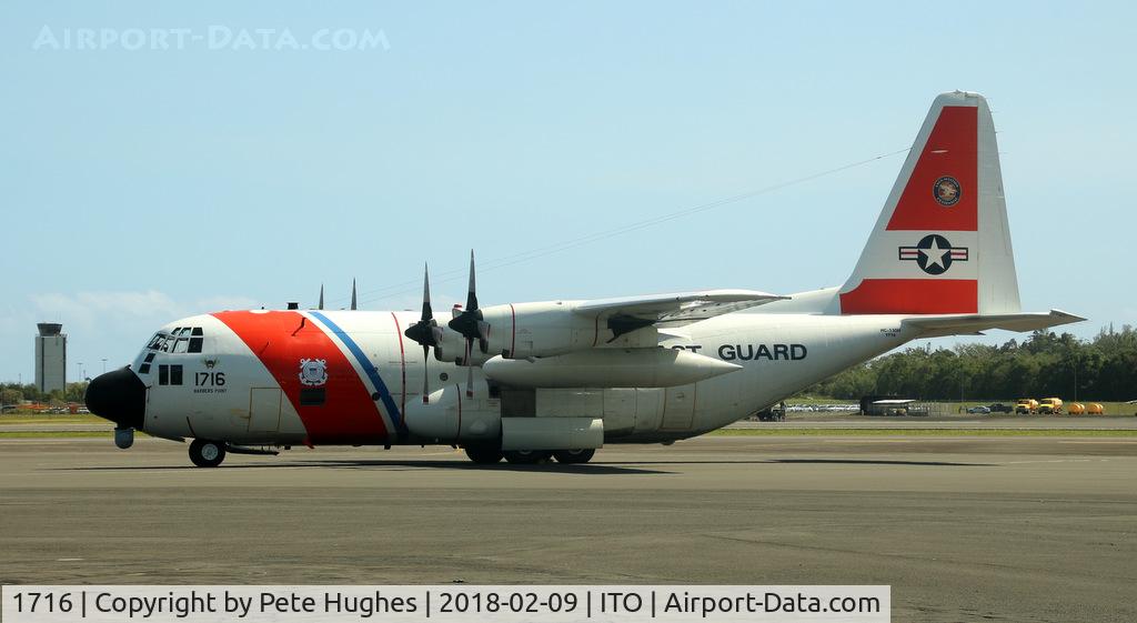 1716, 1985 Lockheed HC-130H Hercules C/N 382-5023, 1716 USCG Hercules at Hilo, Hawaii