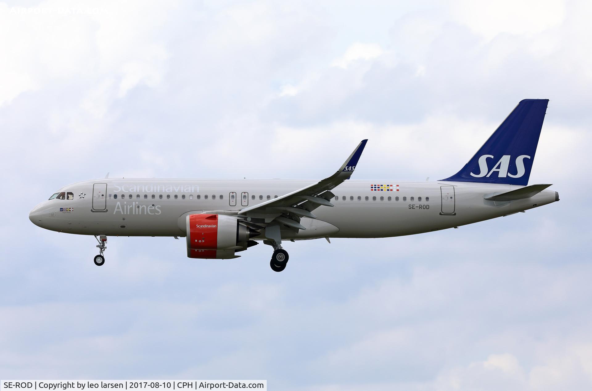 SE-ROD, 2017 Airbus A320-251N C/N 7755, Copenhagen 10.8.2017 app to R-22L