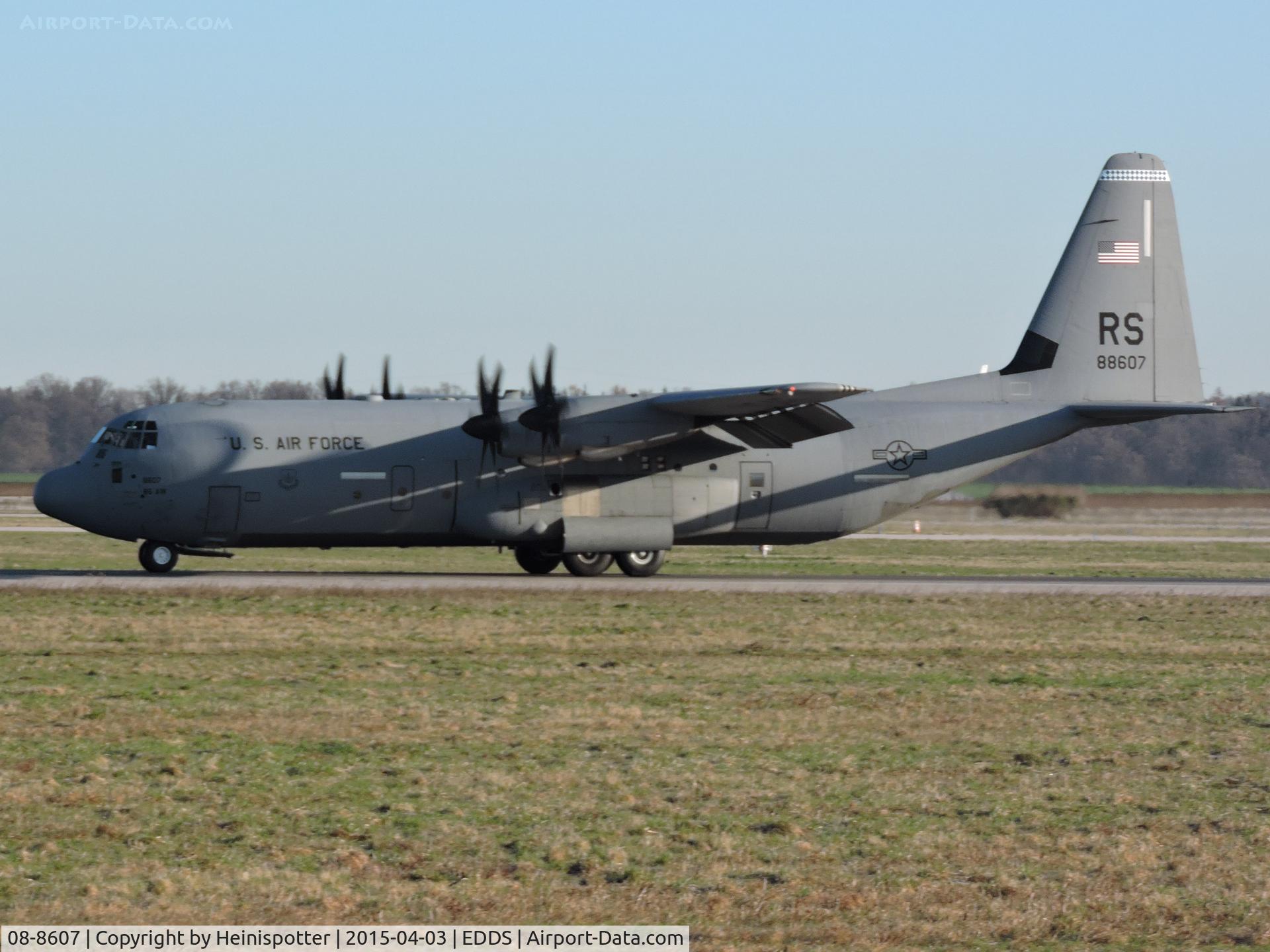 08-8607, 2008 Lockheed Martin C-130J-30 Super Hercules C/N 382-5616, 08-8607 at Stuttgart Airport.