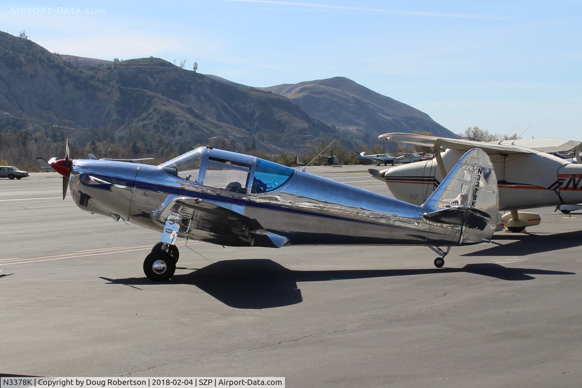 N3378K, 1946 Globe GC-1B Swift C/N 1371, 1946 Globe GC-1B SWIFT, Lycoming O-320-E2D 150 Hp upgrade from original 125 Hp Continental yields 135-140 mph cruise with CS prop