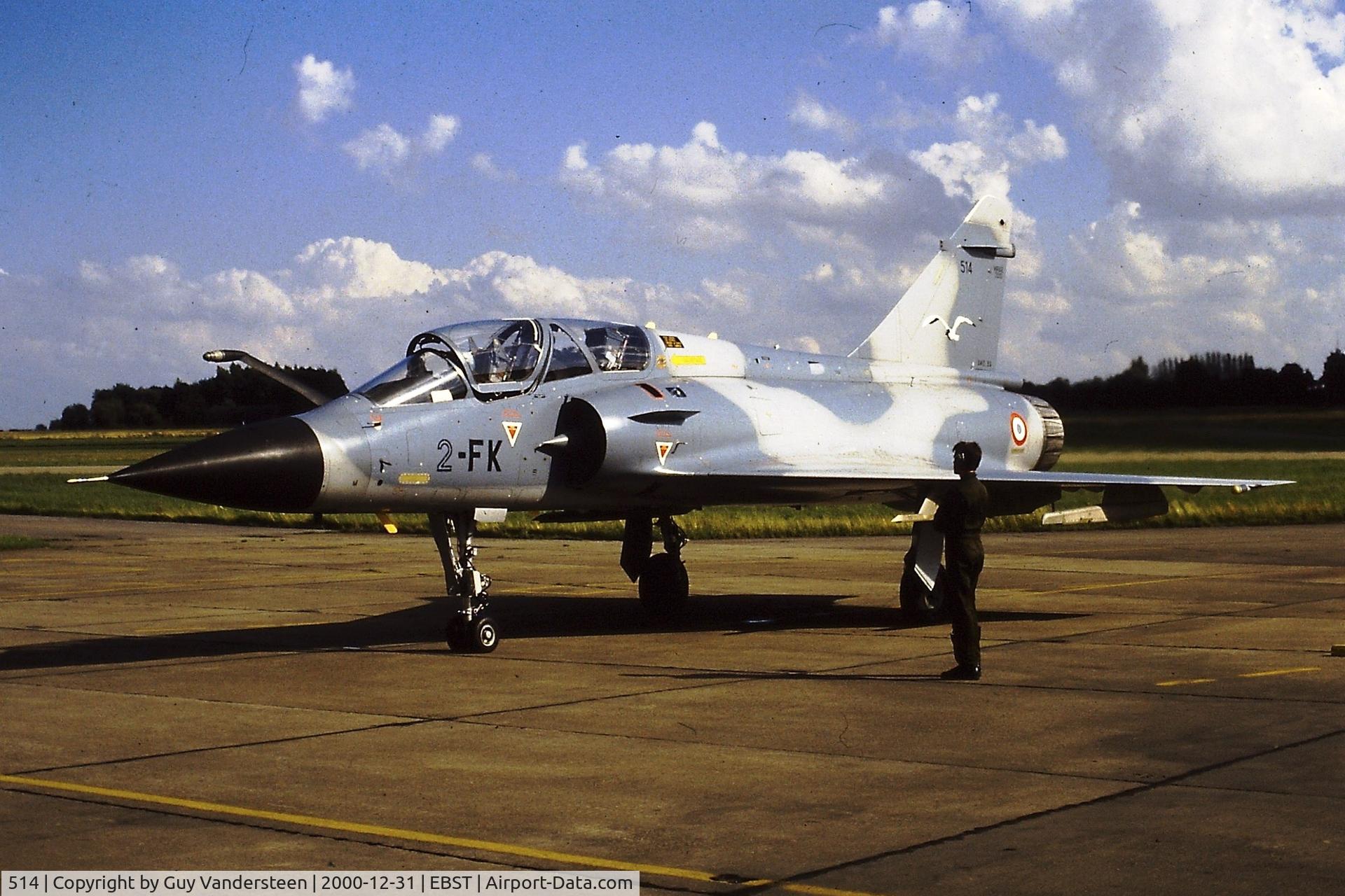 514, Dassault Mirage 2000-5EG C/N 111, FAF M2000 2FK at EBST (eighties)
