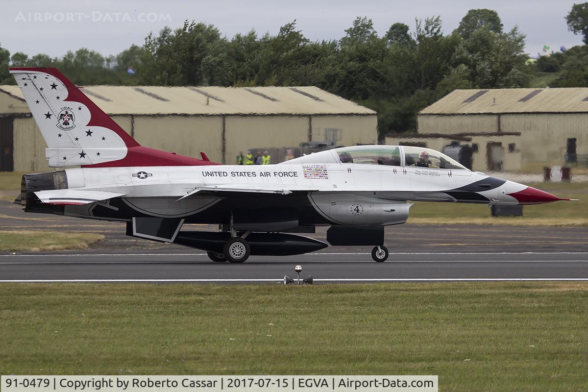 91-0479, 1991 General Dynamics F-16D Fighting Falcon C/N CD-34, Royal International Air Tattoo 2017