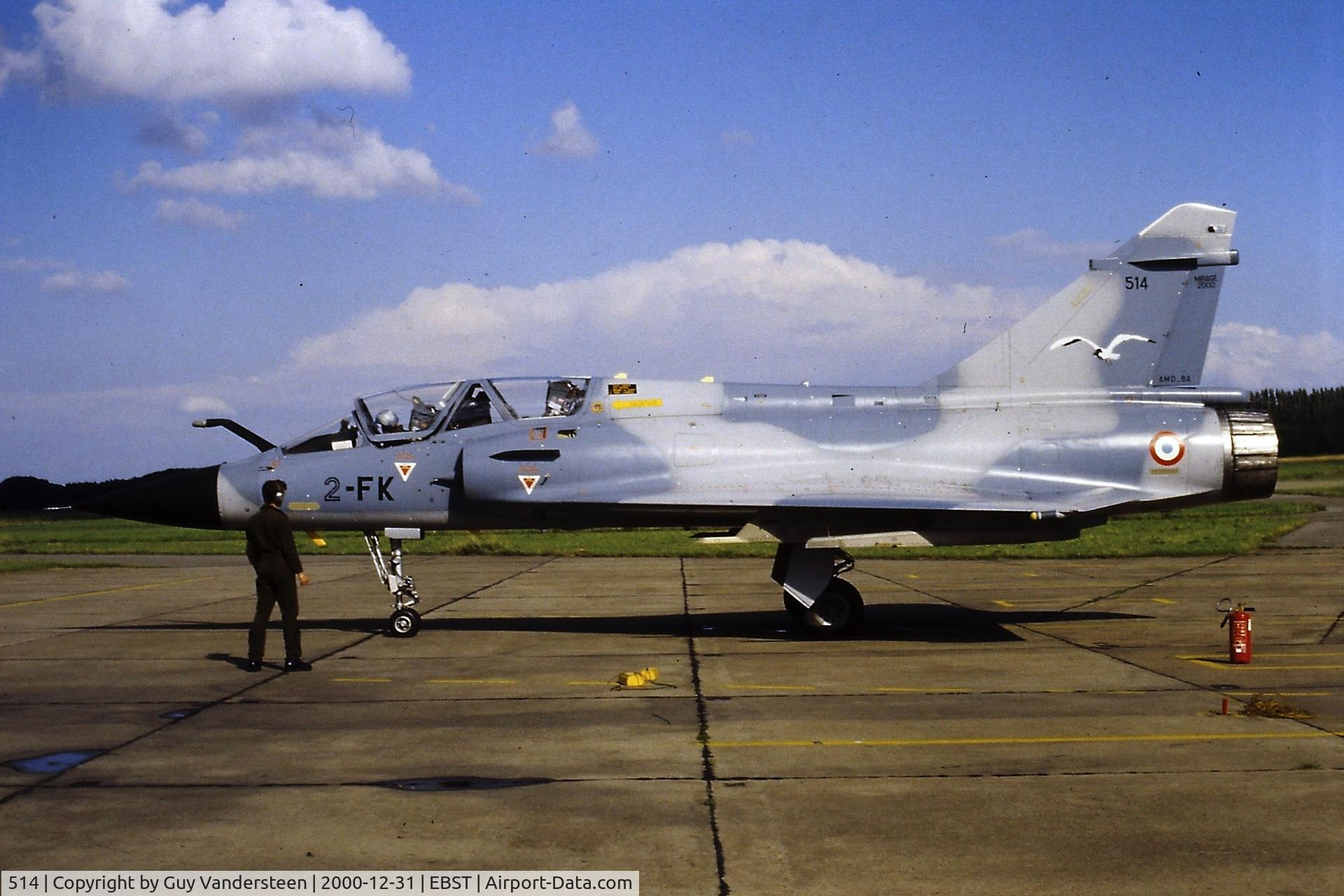 514, Dassault Mirage 2000B C/N 164, FAF M2000 2FK at EBST (eighties)