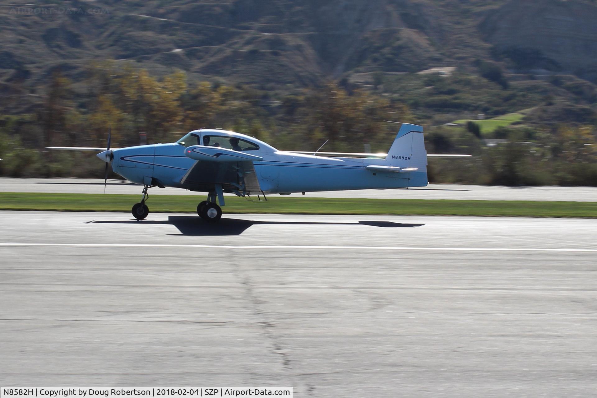 N8582H, 1947 North American Navion (NA-145) C/N NAV-4-557, 1947 North American NAVION, Continental E225 upgrade, landing roll Rwy 04