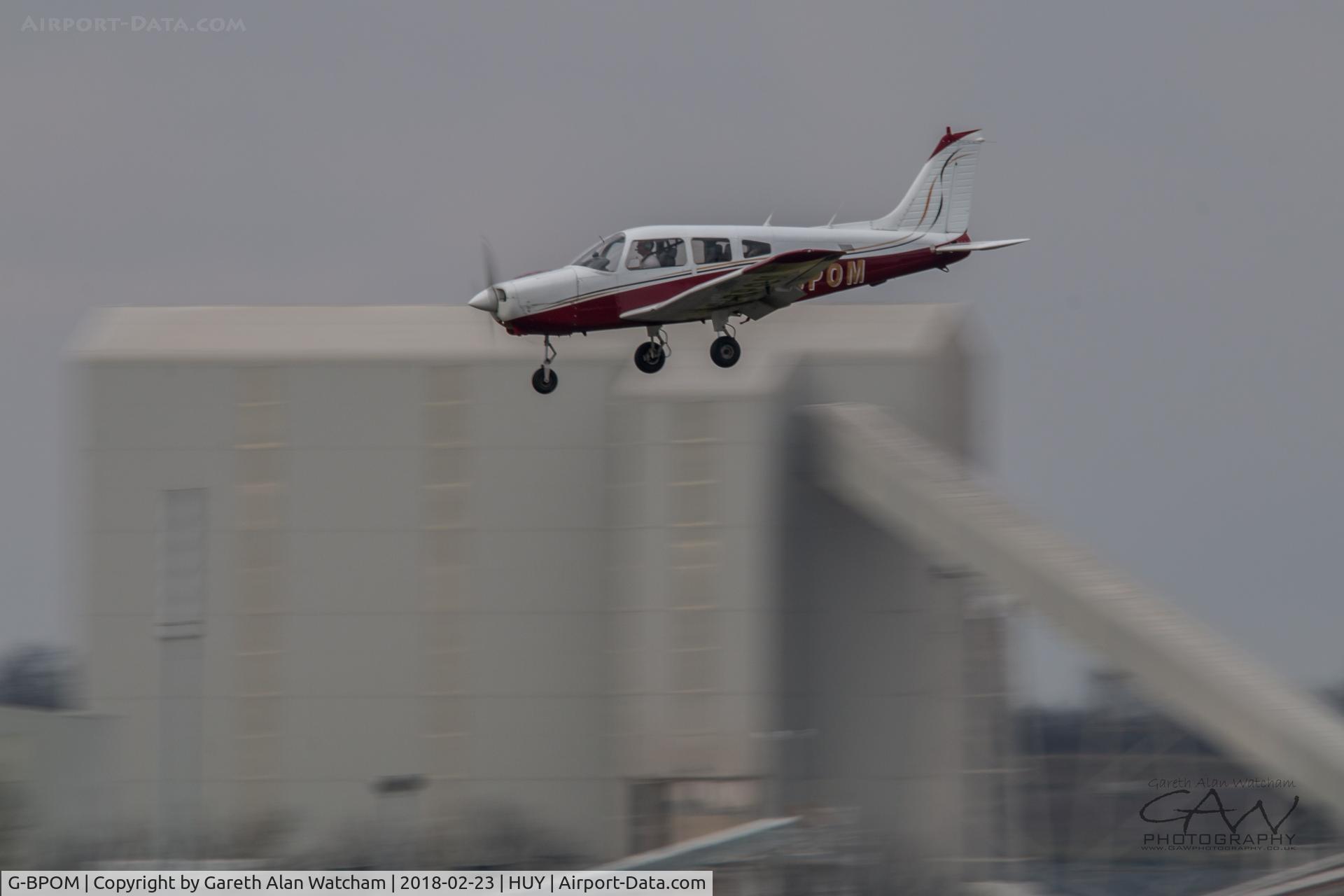 G-BPOM, 1984 Piper PA-28-161 Cherokee Warrior II C/N 28-8416118, Recovering to Humberside Airport
