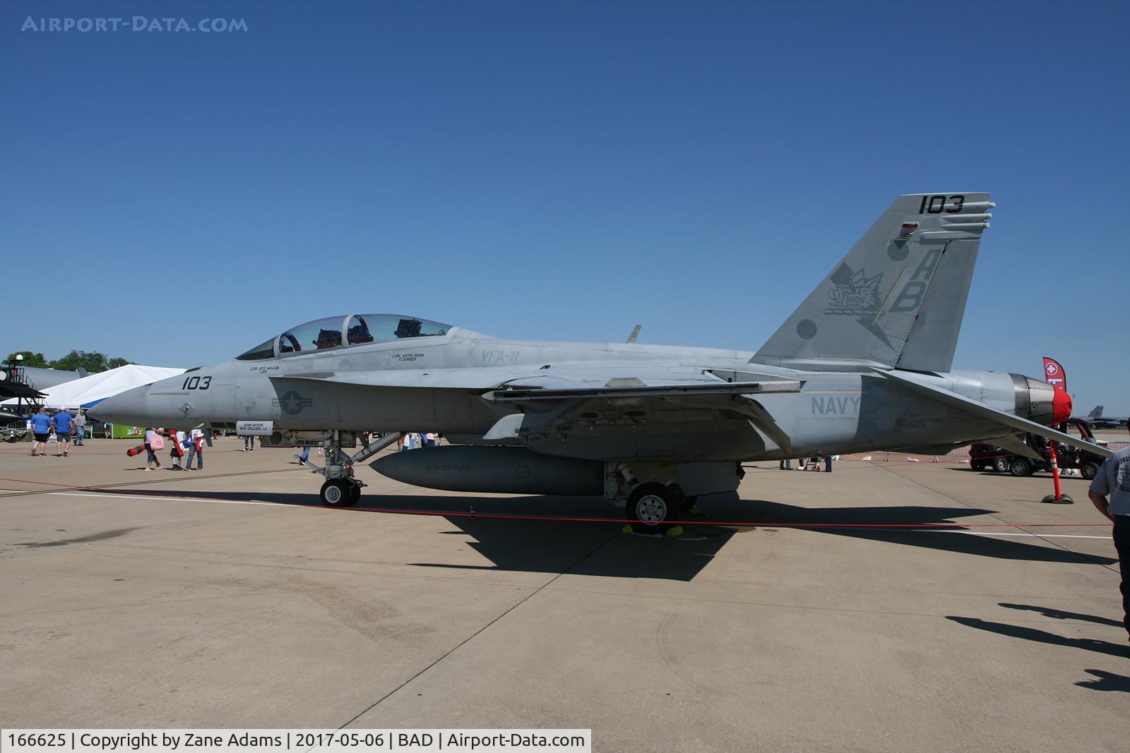 166625, Boeing F/A-18F Super Hornet C/N F118, At the 2017 Barksdale AFB Airshow