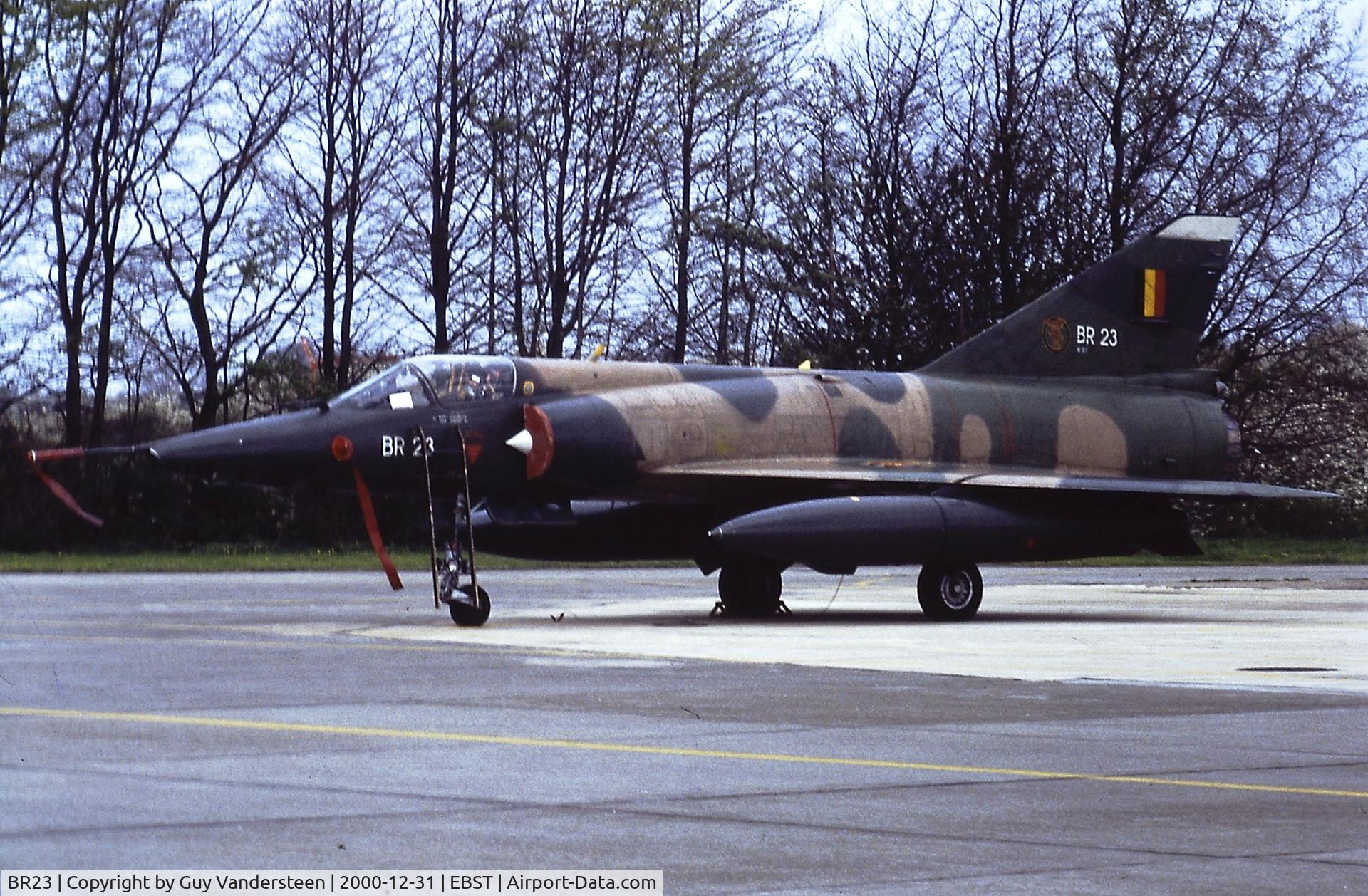 BR23, Dassault Mirage 5BR C/N 323, BAF Mirage 5BR BR23 at EBST (eighties)