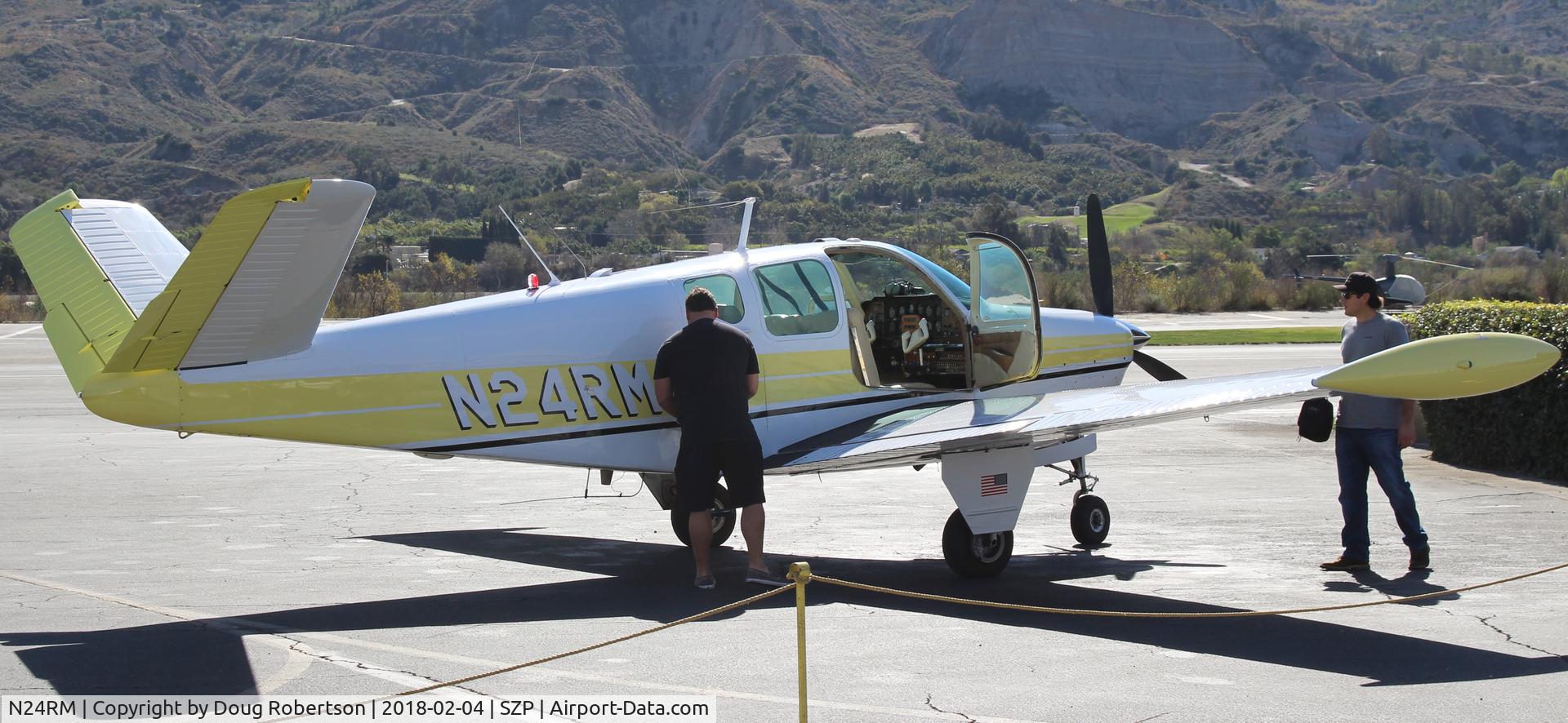 N24RM, 1959 Beech K35 Bonanza C/N D-5805, 1959 Beech K35 BONANZA, Continental IO-470-C 250 Hp, at Fuel Dock