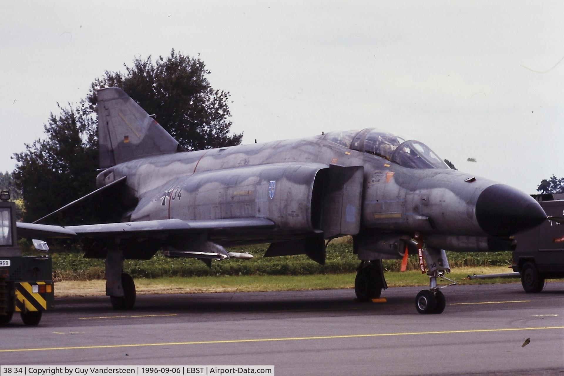 38 34, 1972 McDonnell Douglas F-4F Phantom II C/N 4705, GAF F-4F Hopsten at EBST for airshow 50 years Belgian Air Force