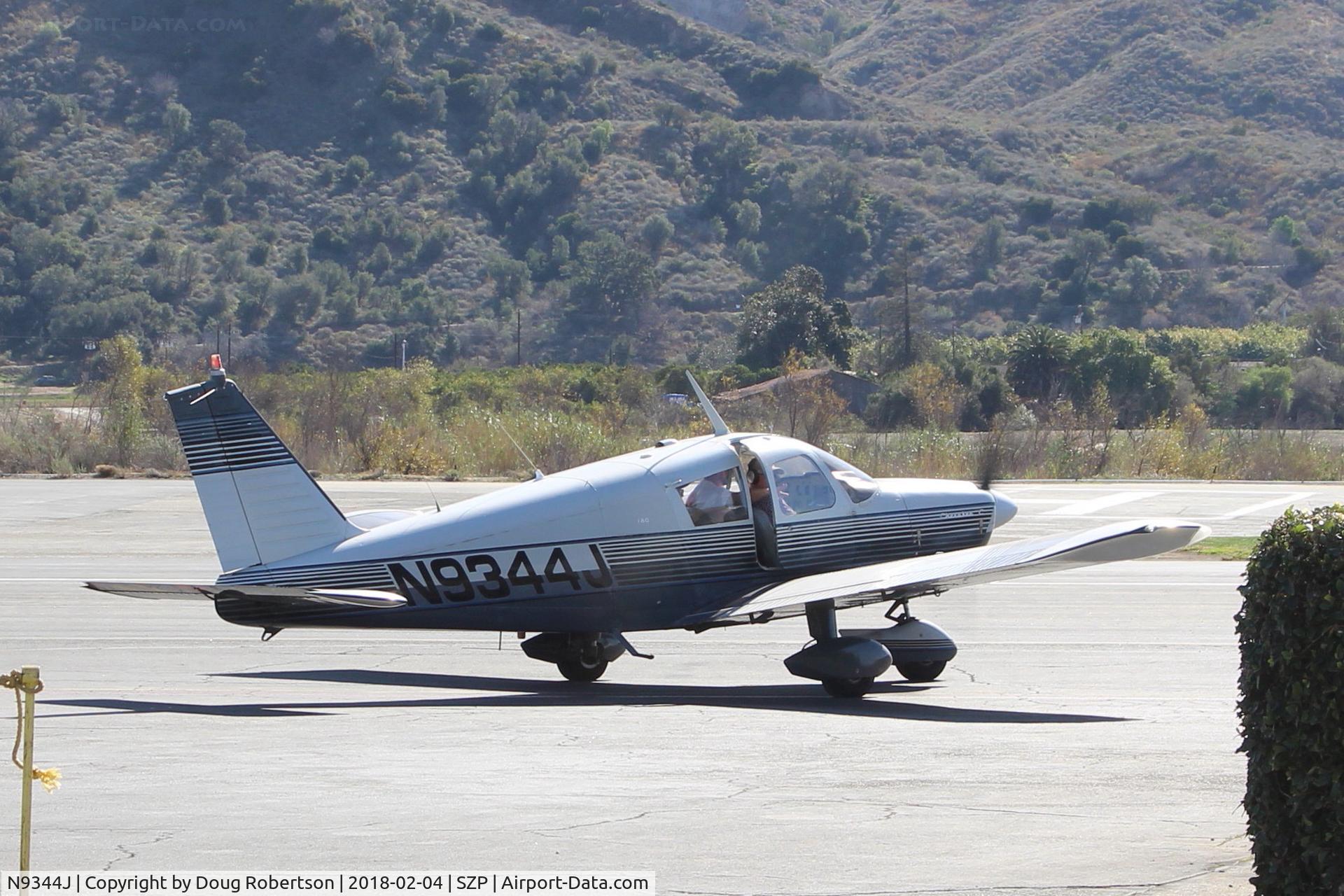 N9344J, 1966 Piper PA-28-180 Cherokee C/N 28-3442, 1966 Piper PA-28-180 CHEROKEE, Lycoming O&VO-360 180 Hp, taxi