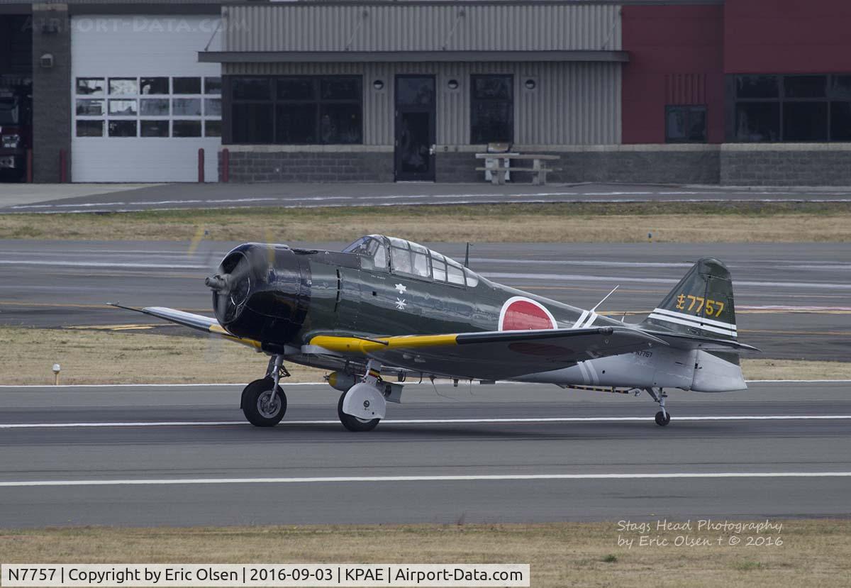 N7757, 1952 Canadian Car & Foundry T-6 Harvard Mk.4 C/N CCF4-171, Harvard Mk IV getting ready to take off during VAW