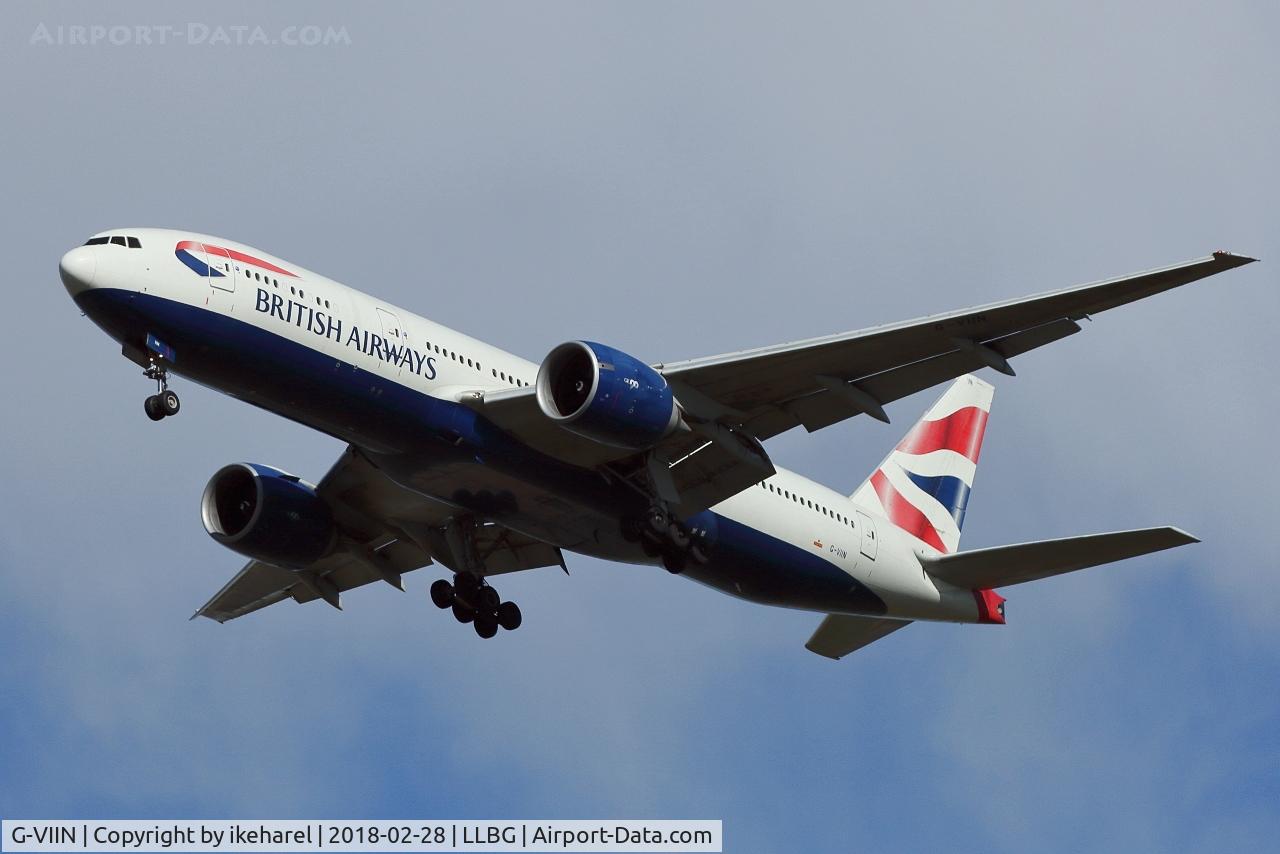 G-VIIN, 1998 Boeing 777-236 C/N 29319, Flight from London.