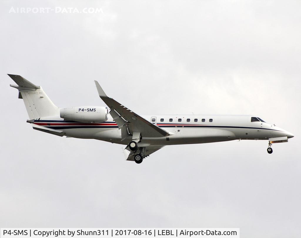 P4-SMS, Embraer EMB-135BJ Legacy C/N 14501123, Landing rwy 07L