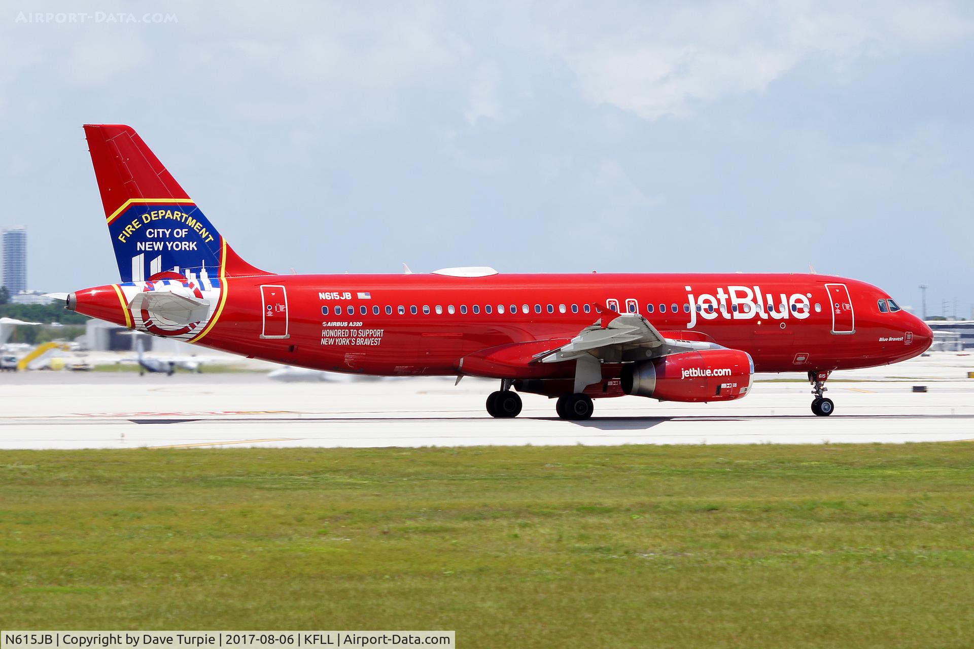 N615JB, 2005 Airbus A320-232 C/N 2461, Blue Bravest