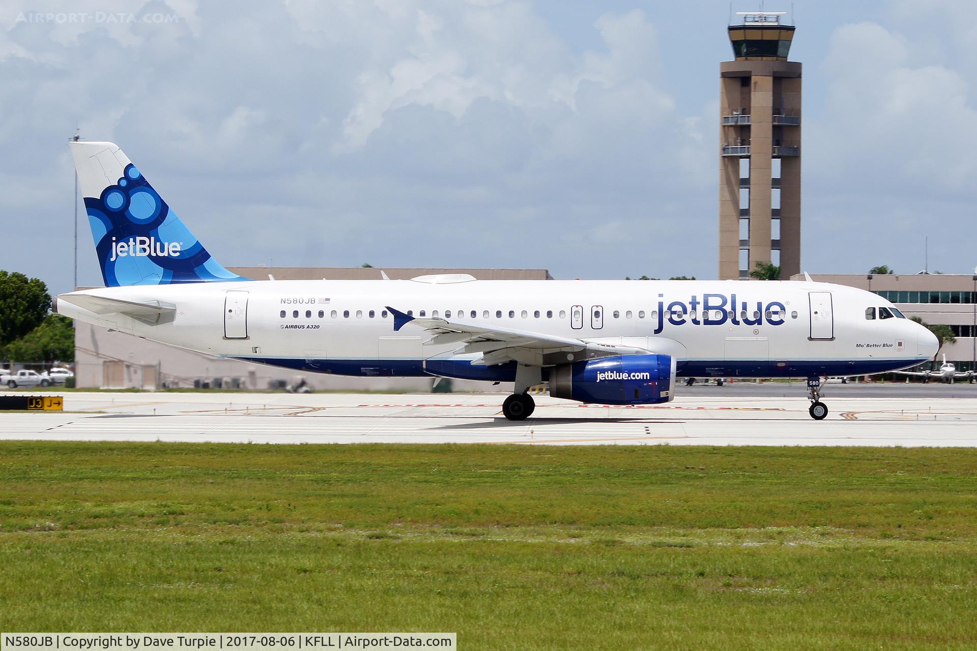 N580JB, 2003 Airbus A320-232 C/N 2136, Mo' Better Blue