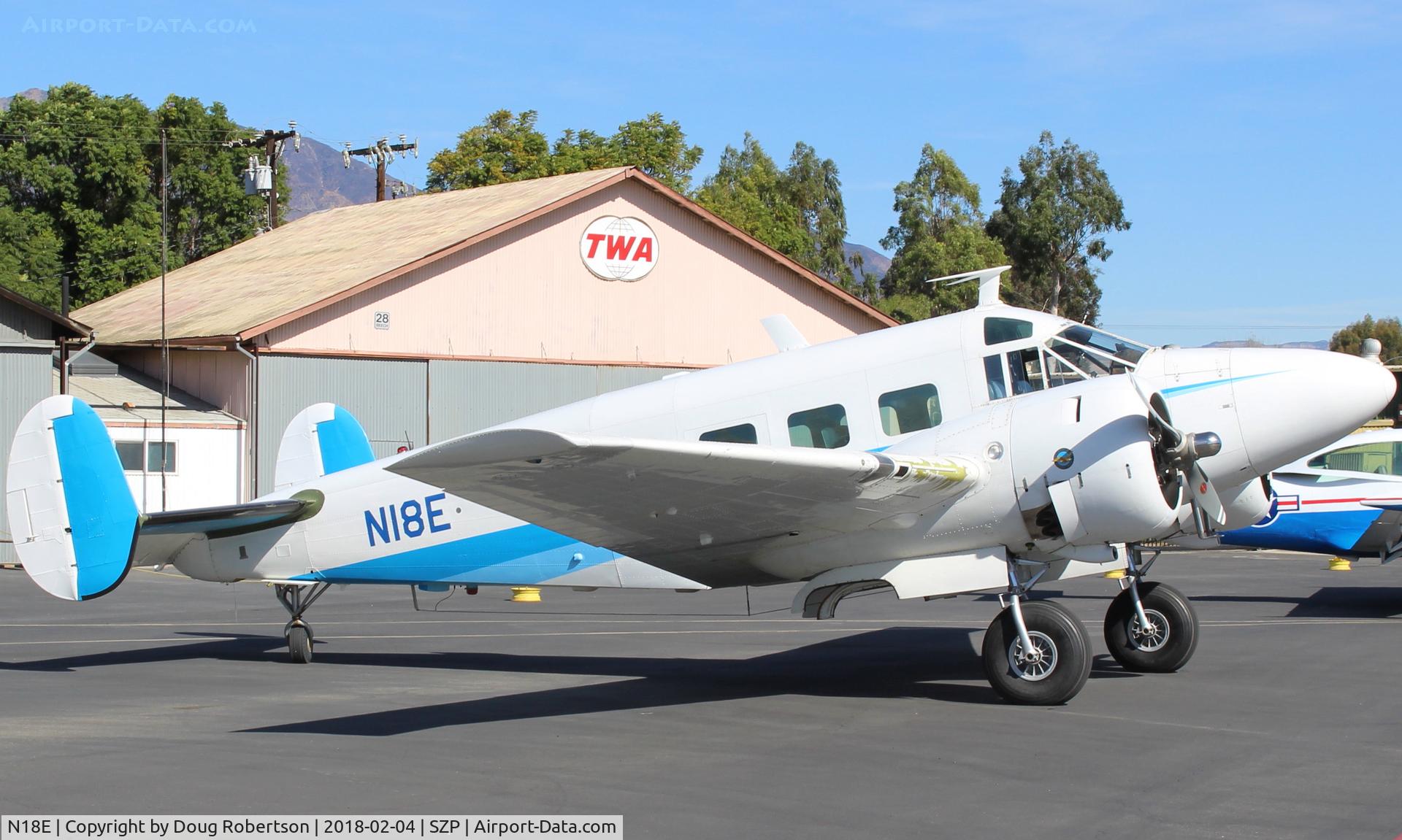 N18E, 1958 Beech E18S C/N BA-383, 1958 Beech SUPER E18S, two Pratt & Whitney R985 450 Hp Wasp Jrs.
