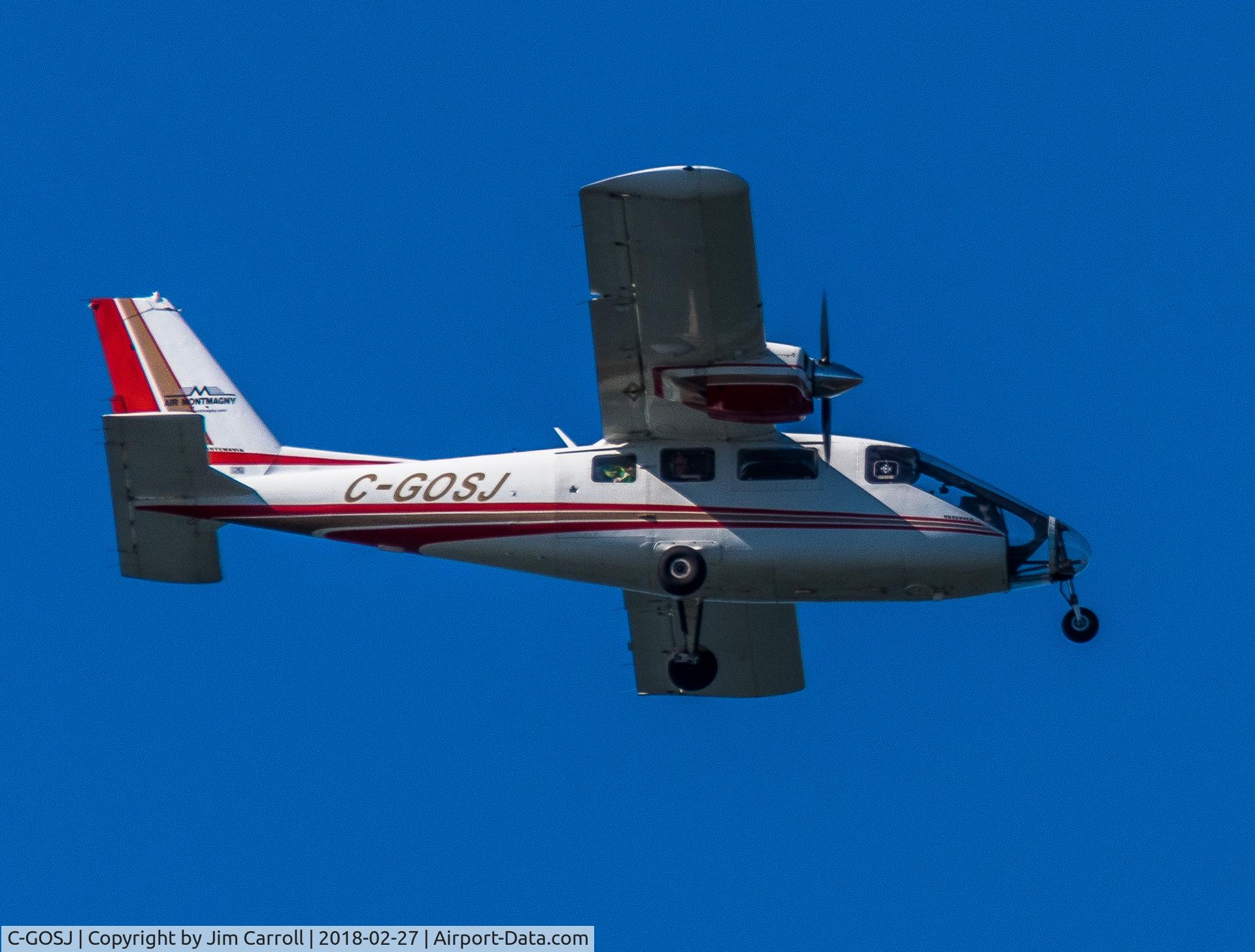 C-GOSJ, 1981 Partenavia P-68 Observer C/N 241-02, Aircraft was observed over Maces Bay, NB