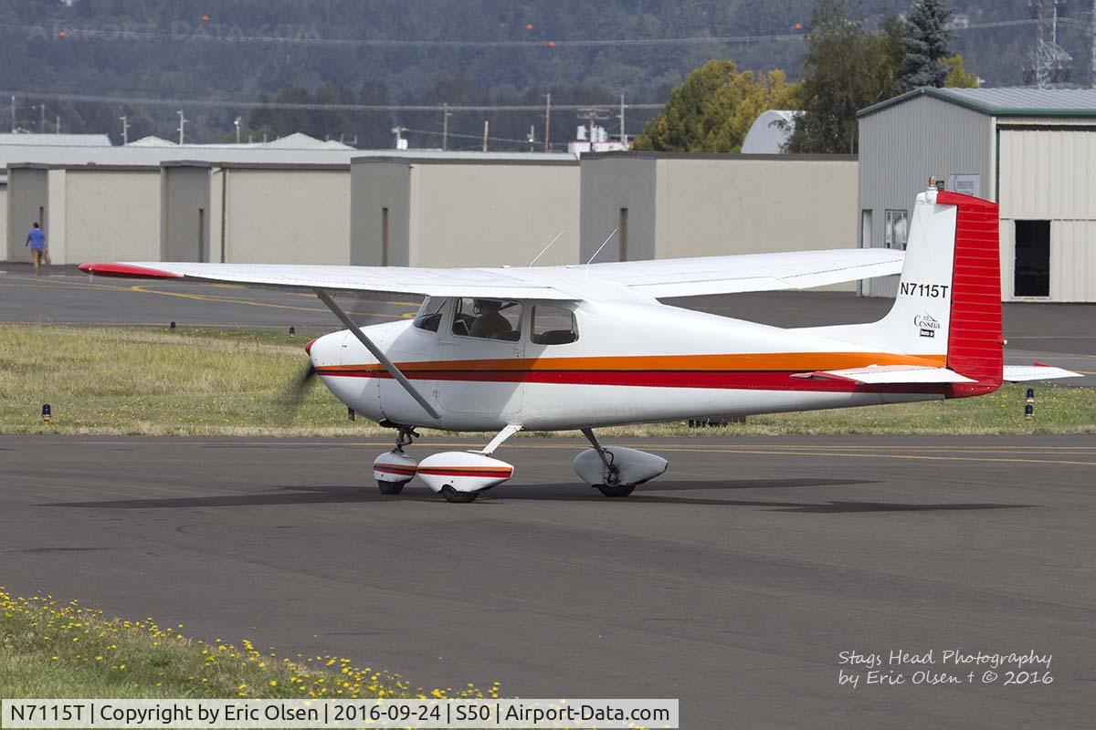 N7115T, 1959 Cessna 172 C/N 46715, Cessna 172 getting ready to depart S50.