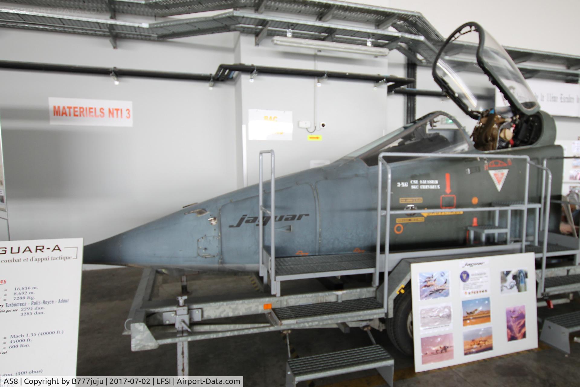 A58, Sepecat Jaguar A C/N A58, for dexibition
