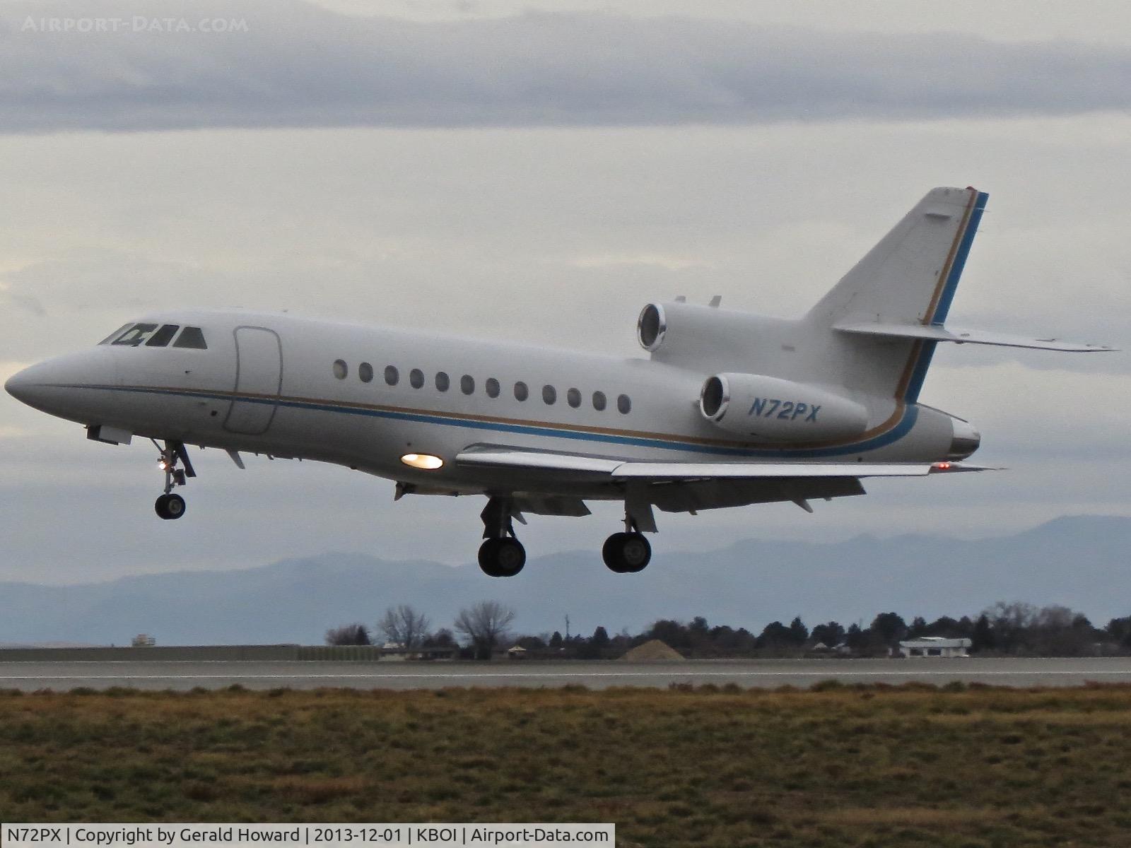 N72PX, 1987 Dassault-Breguet Falcon (Mystere) 900 C/N 18, Landing RWY 10L.