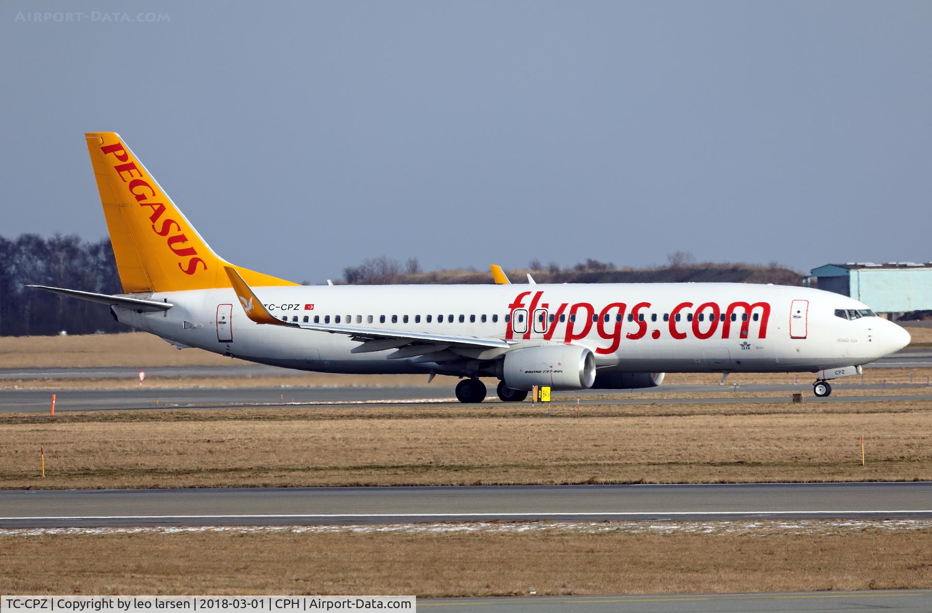 TC-CPZ, 2015 Boeing 737-8H6 C/N 41768, Copenhagen 1.3.2018