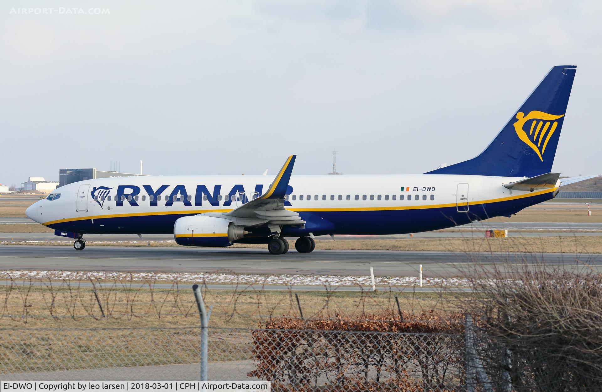 EI-DWO, 2007 Boeing 737-8AS C/N 36079, Copenhagen 1.3.2018