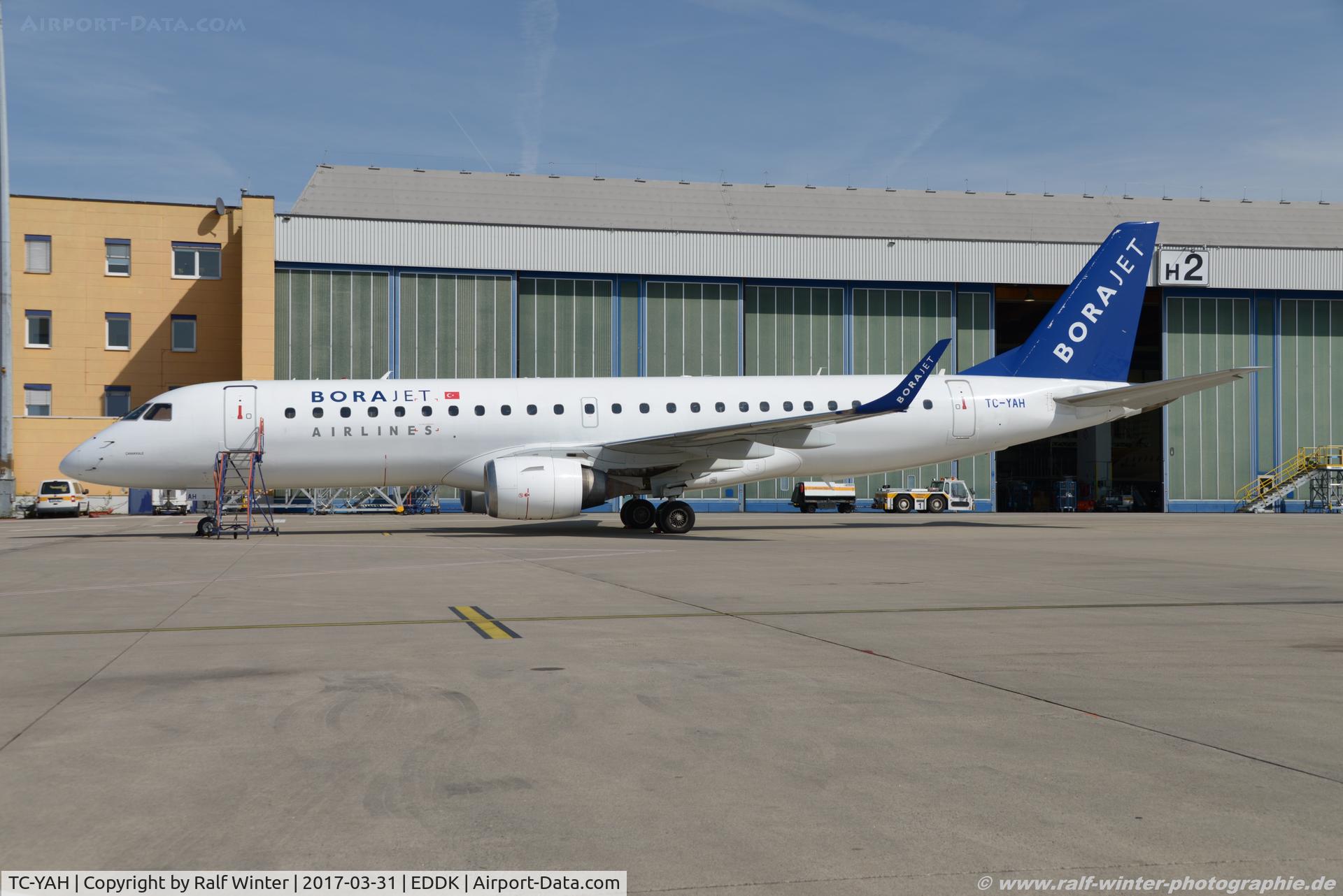 TC-YAH, 2009 Embraer 190LR (ERJ-190-100LR) C/N 19000264, Embraer ERJ-190LR 190-100LR - BRJ Bora Jet - 19000264 - TC-YAH - 31.03.2017 - CGN