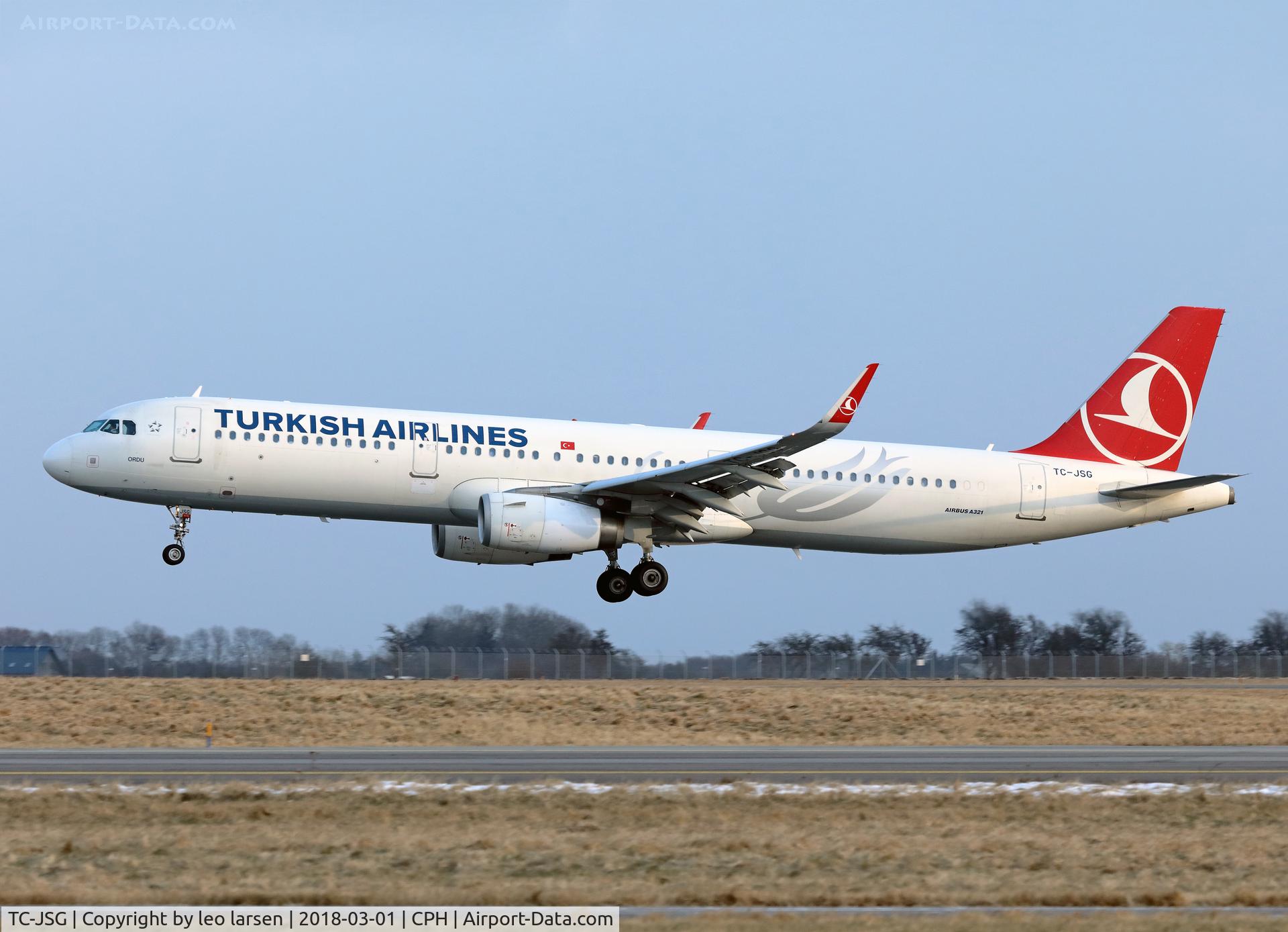 TC-JSG, 2013 Airbus A321-231 C/N 5490, Copenhagen 1.3.2018 L/D R-04L