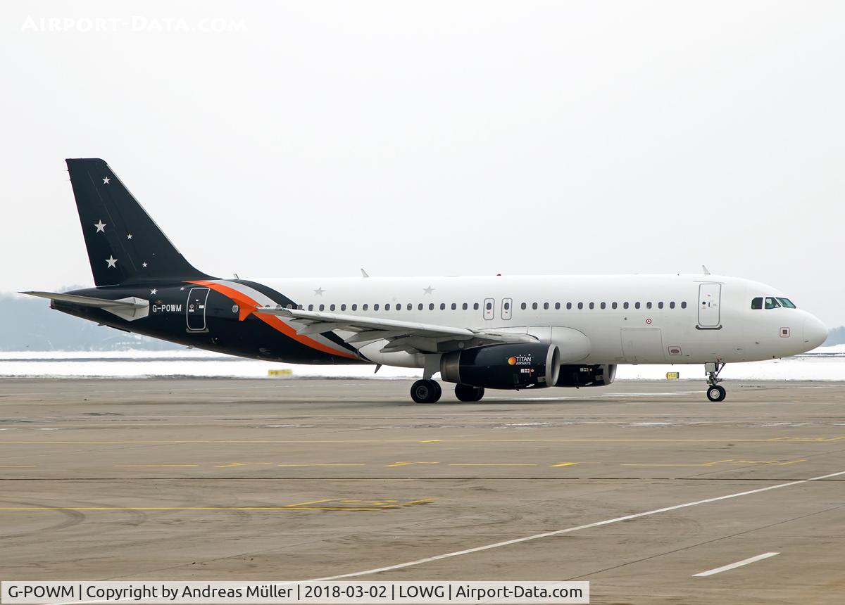 G-POWM, 2005 Airbus A320-232 C/N 2564, Titan Airways from/to BHX.