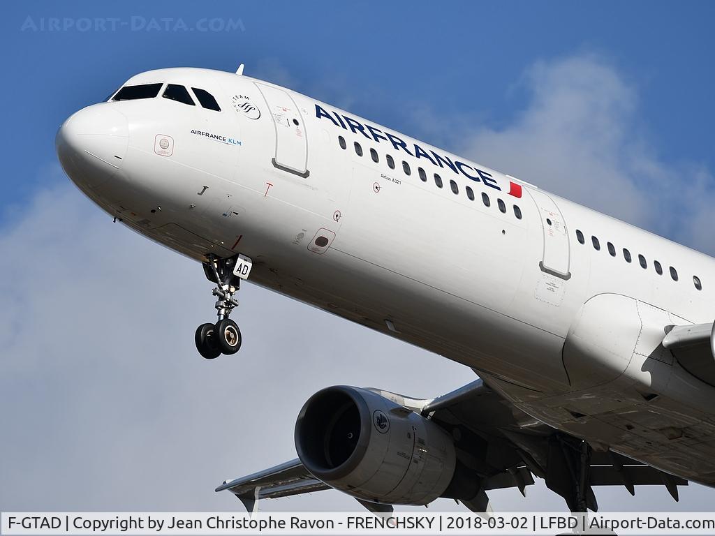 F-GTAD, 1998 Airbus A321-211 C/N 0777, AF landing runway 23