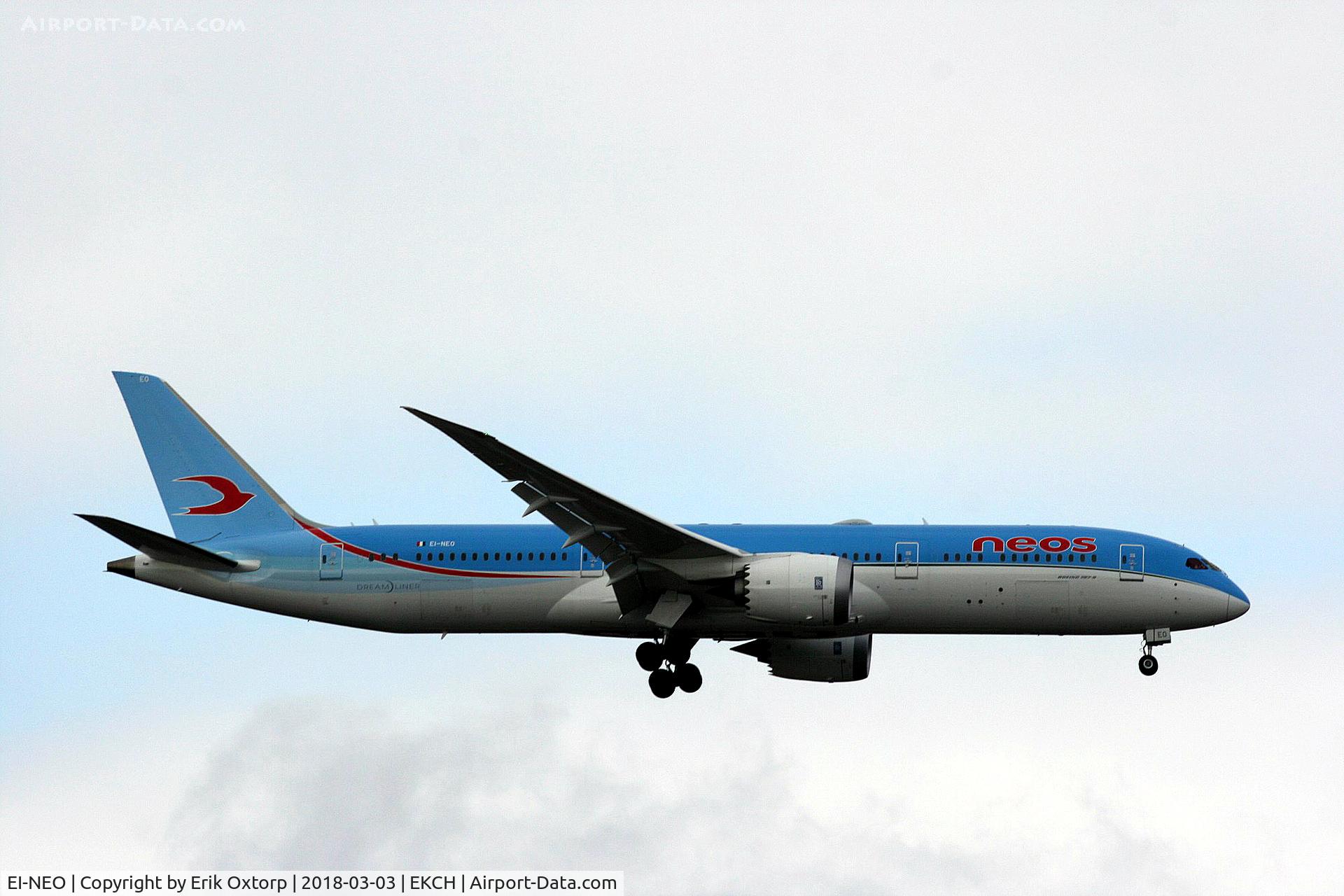 EI-NEO, 2017 Boeing 787-9 Dreamliner C/N 38785, EI-NEO landing rw 04L