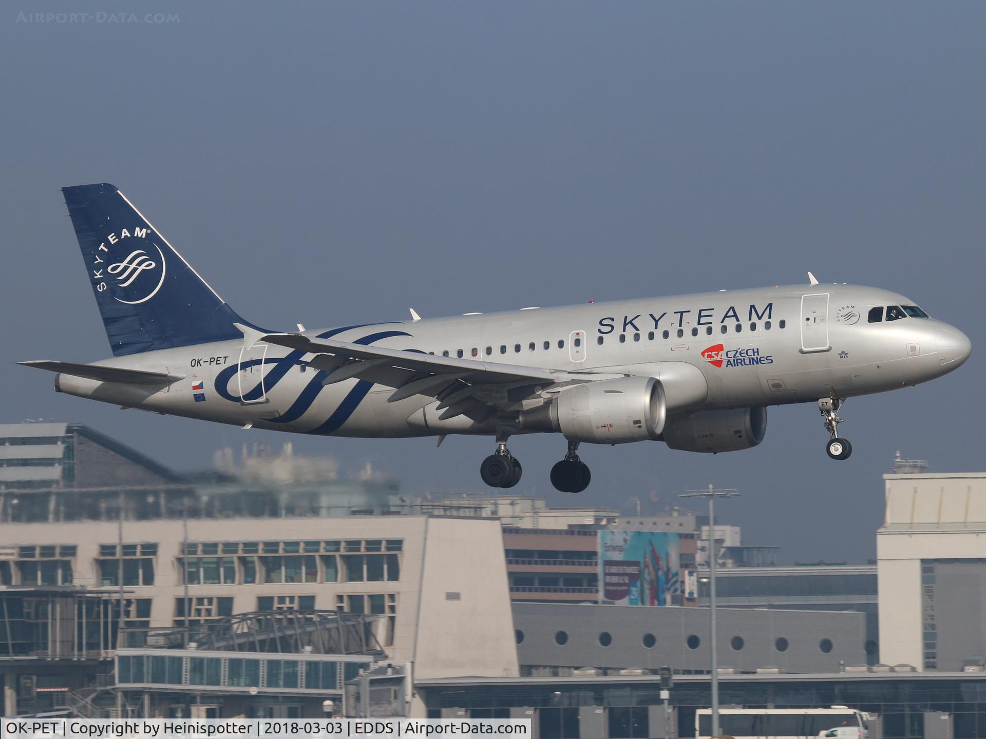 OK-PET, 2010 Airbus A319-112 C/N 4258, OK-PET at Stuttgart Airport.
