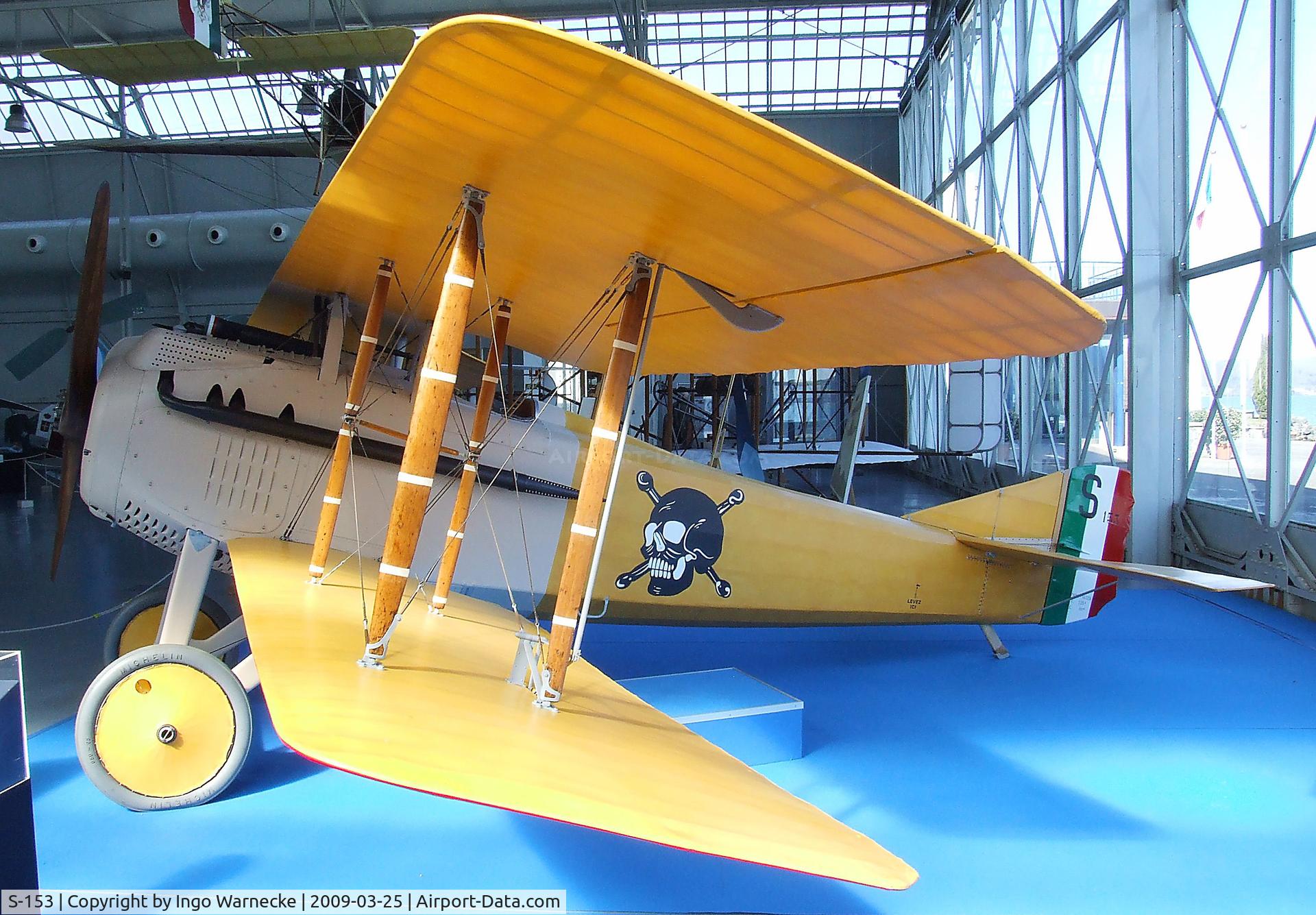 S-153, 1916 SPAD S-VII C/N Not found S-153, SPAD VII at the Museo storico dell'Aeronautica Militare, Vigna di Valle