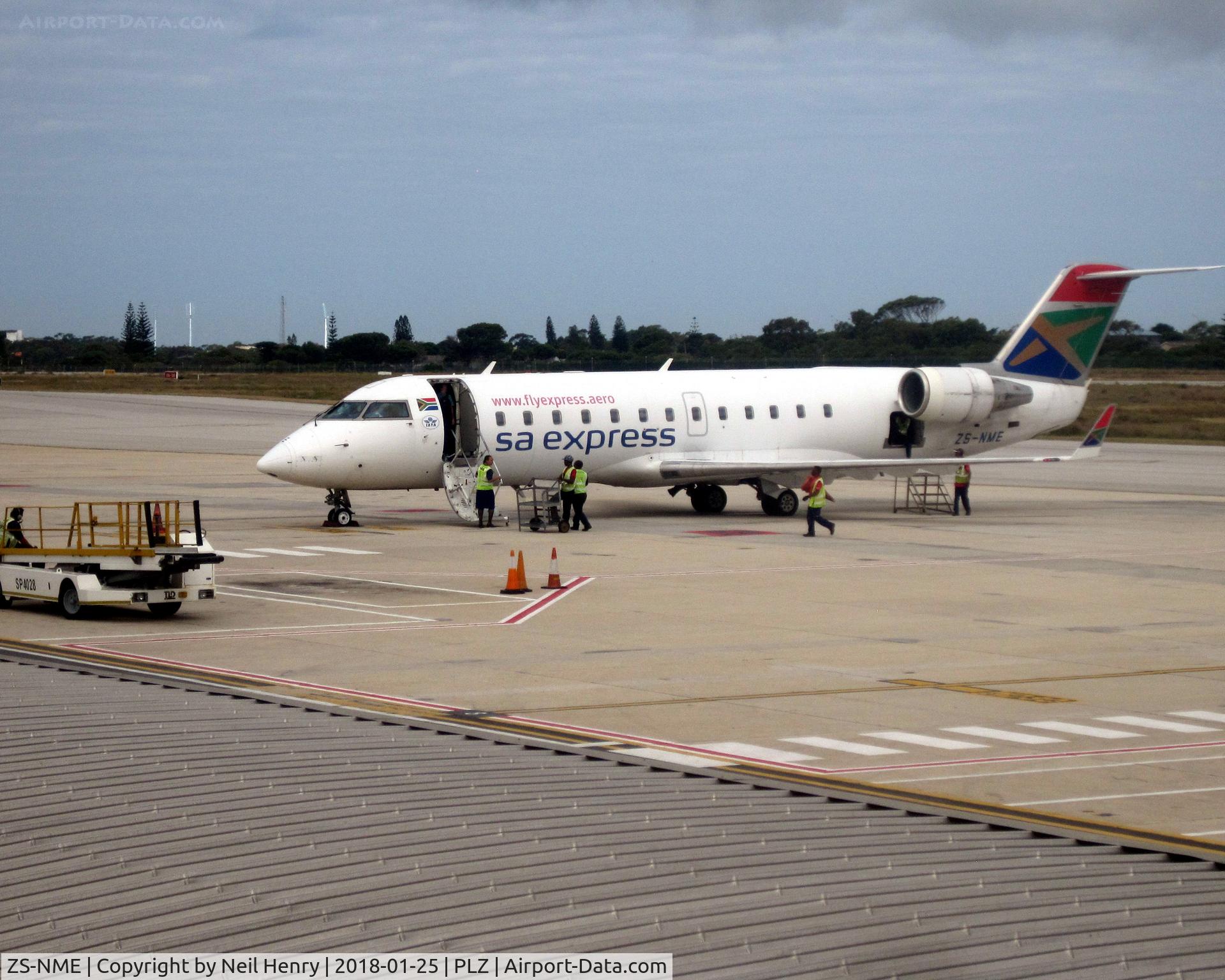 ZS-NME, 1998 Canadair CRJ-200ER (CL-600-2B19) C/N 7240, Seen at Port Elizabeth about 4pm on 25 January 2018