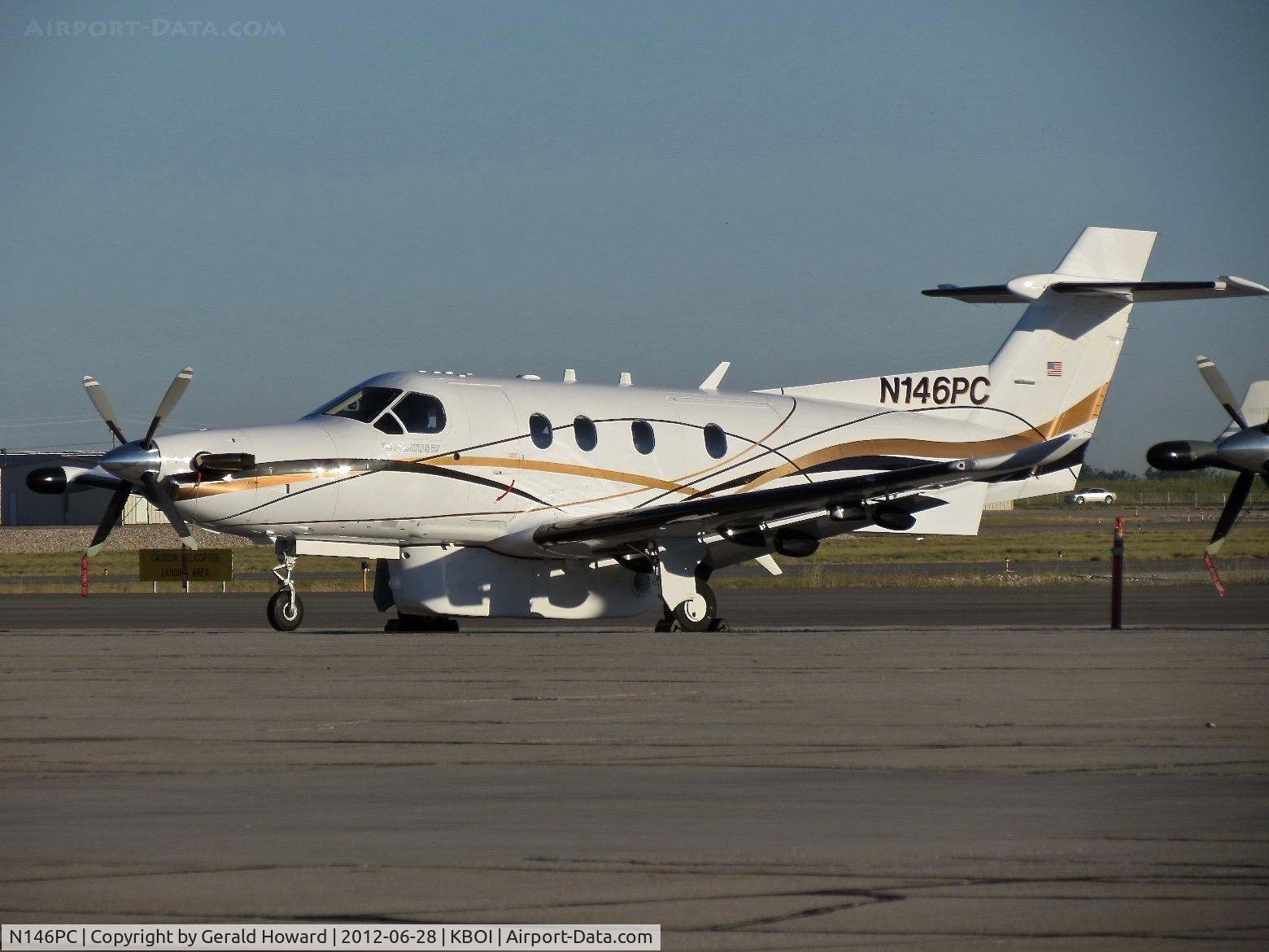 N146PC, 1996 Pilatus PC-12/45 C/N 146, Parked on the south GA ramp.