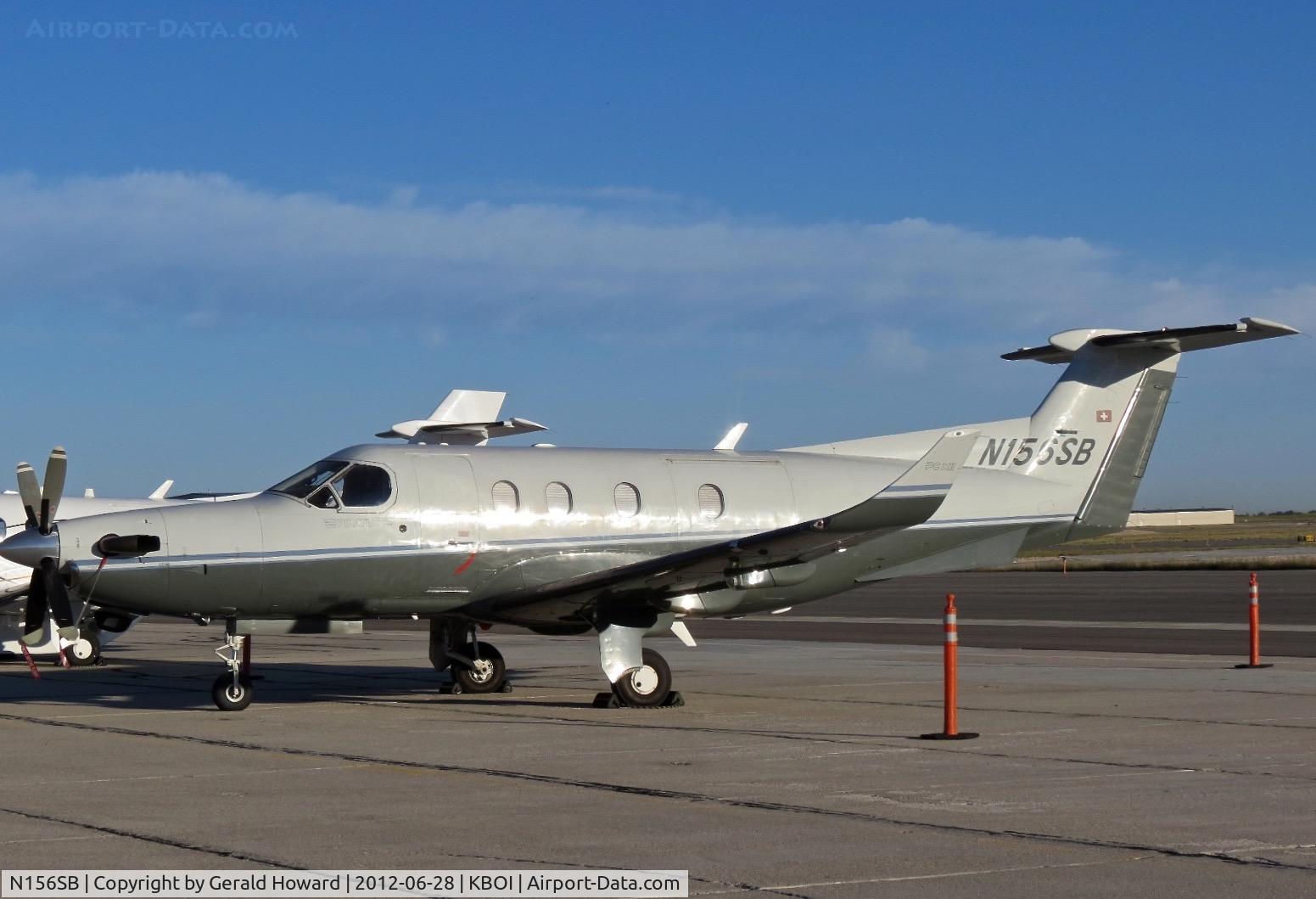 N156SB, 1996 Pilatus PC-12/45 C/N 156, Parked on the south GA ramp.