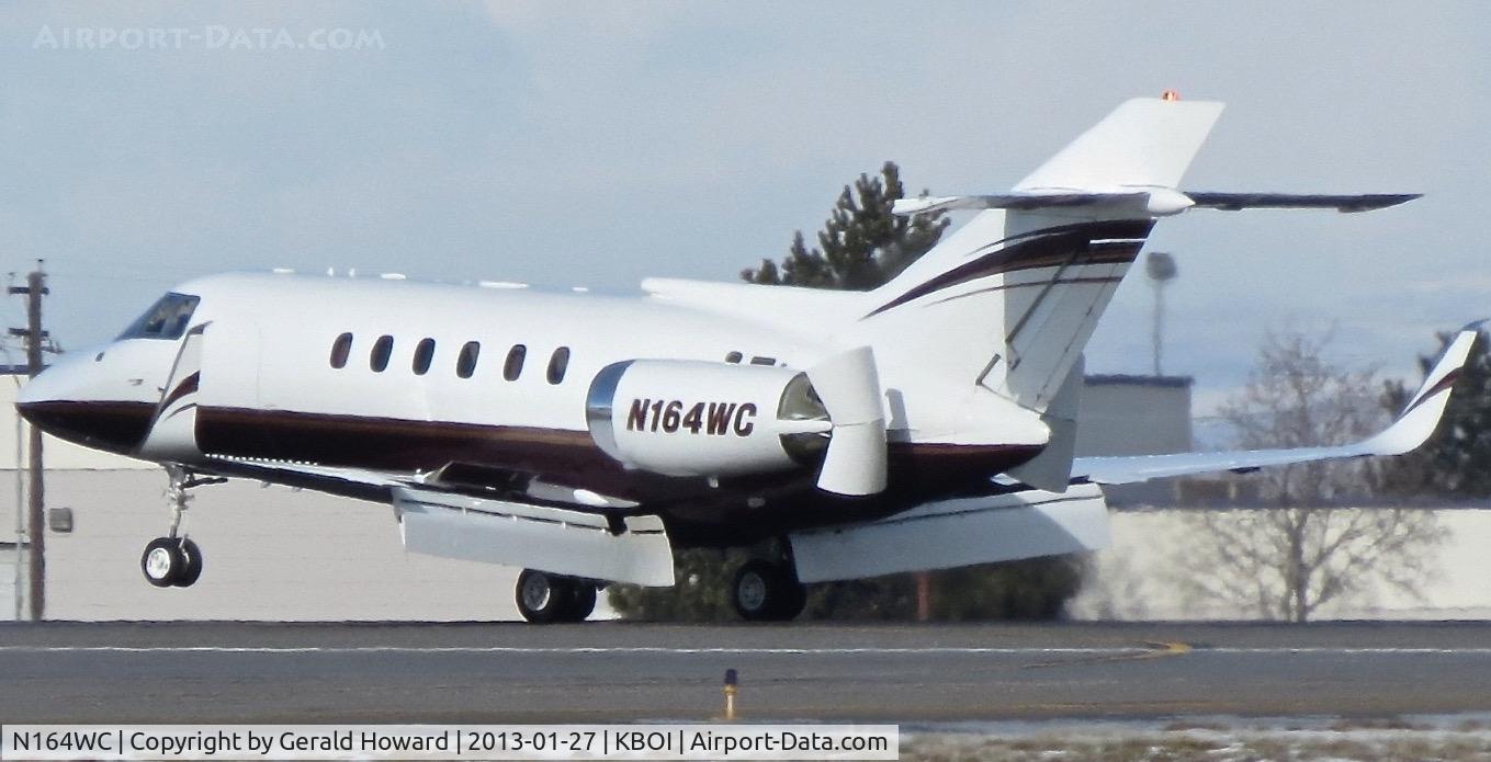 N164WC, 1986 British Aerospace BAe.125 Series 800A C/N 258072, Landing roll out on RWY 28R.