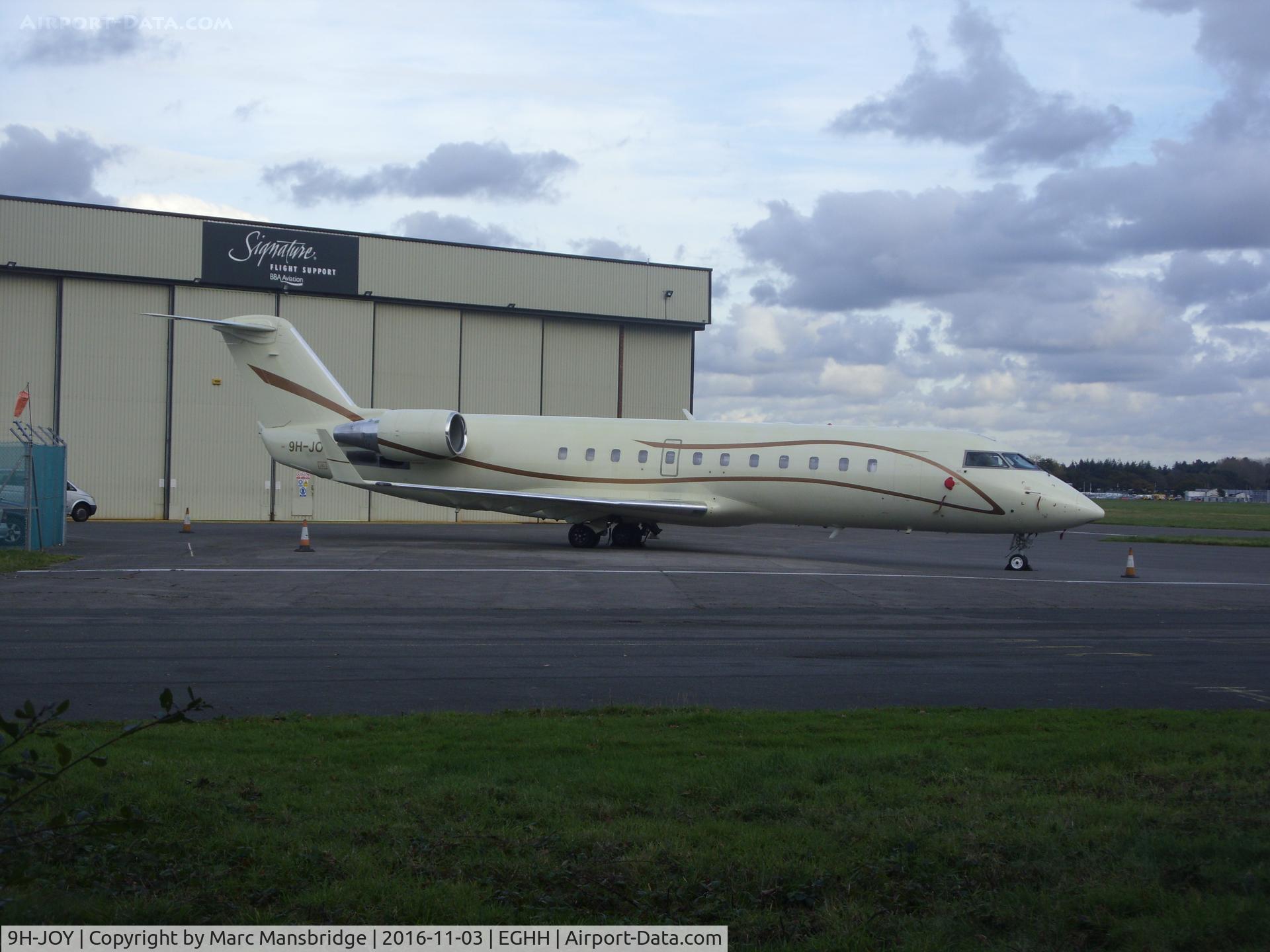 9H-JOY, 2002 Bombardier CRJ-200ER (CL-600-2B19) C/N 7644, Parked at Bournemouth airport EGHH