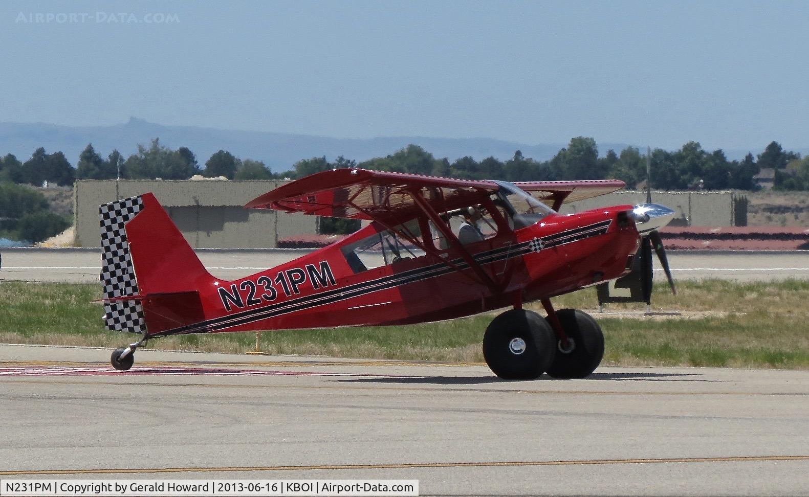 N231PM, American Champion 8GCBC Scout C/N 541-2011, Taxiing off RWY 10L to north GA ramp.