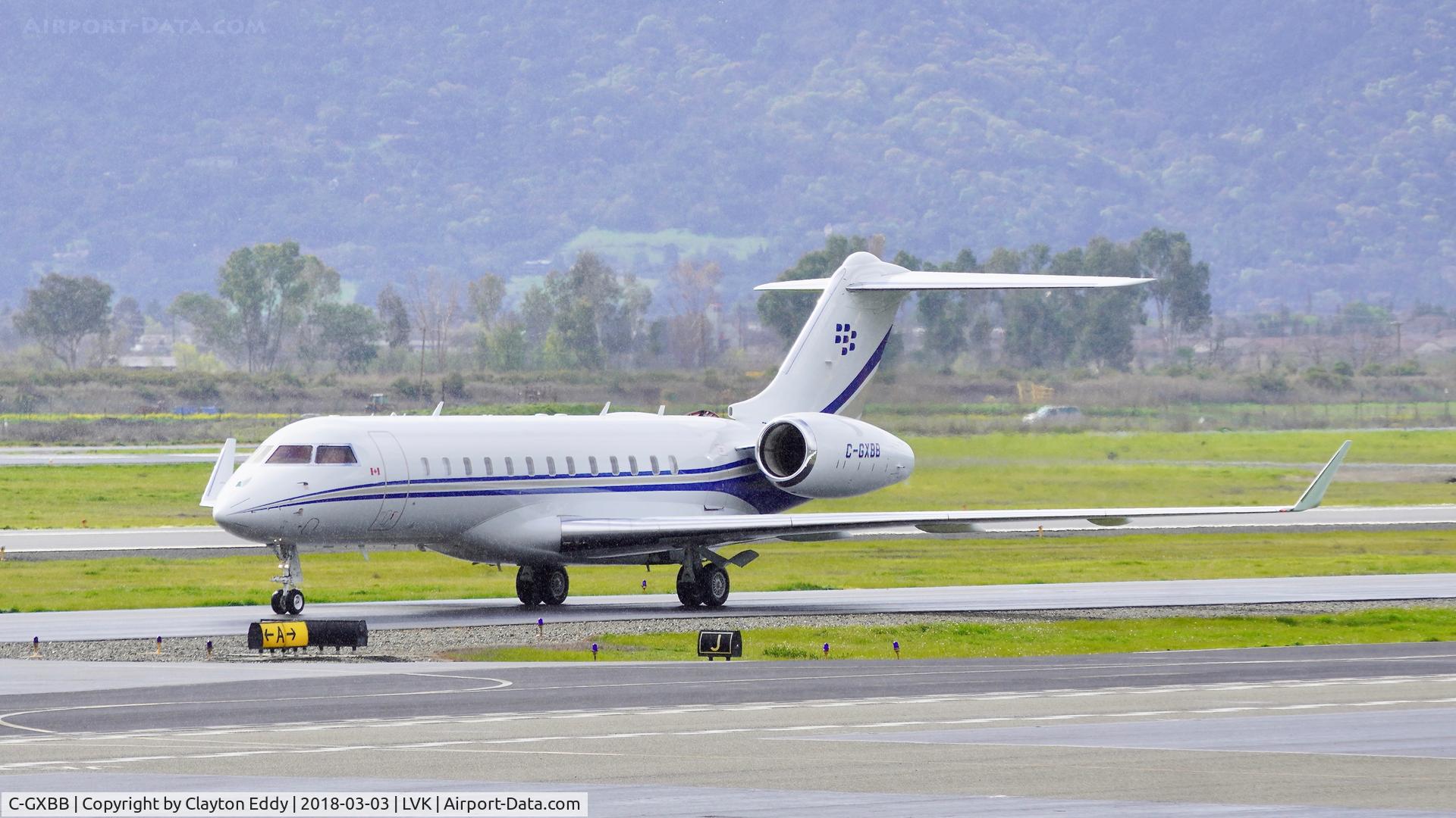 C-GXBB, 2007 Bombardier BD-700-1A11 Global 5000 C/N 9218, Livermore Airport California 2018.