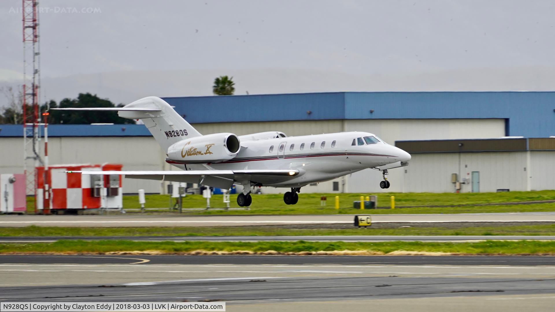 N928QS, 2008 Cessna 750 Citation X Citation X C/N 750-0288, Livermore Airport California 2018.